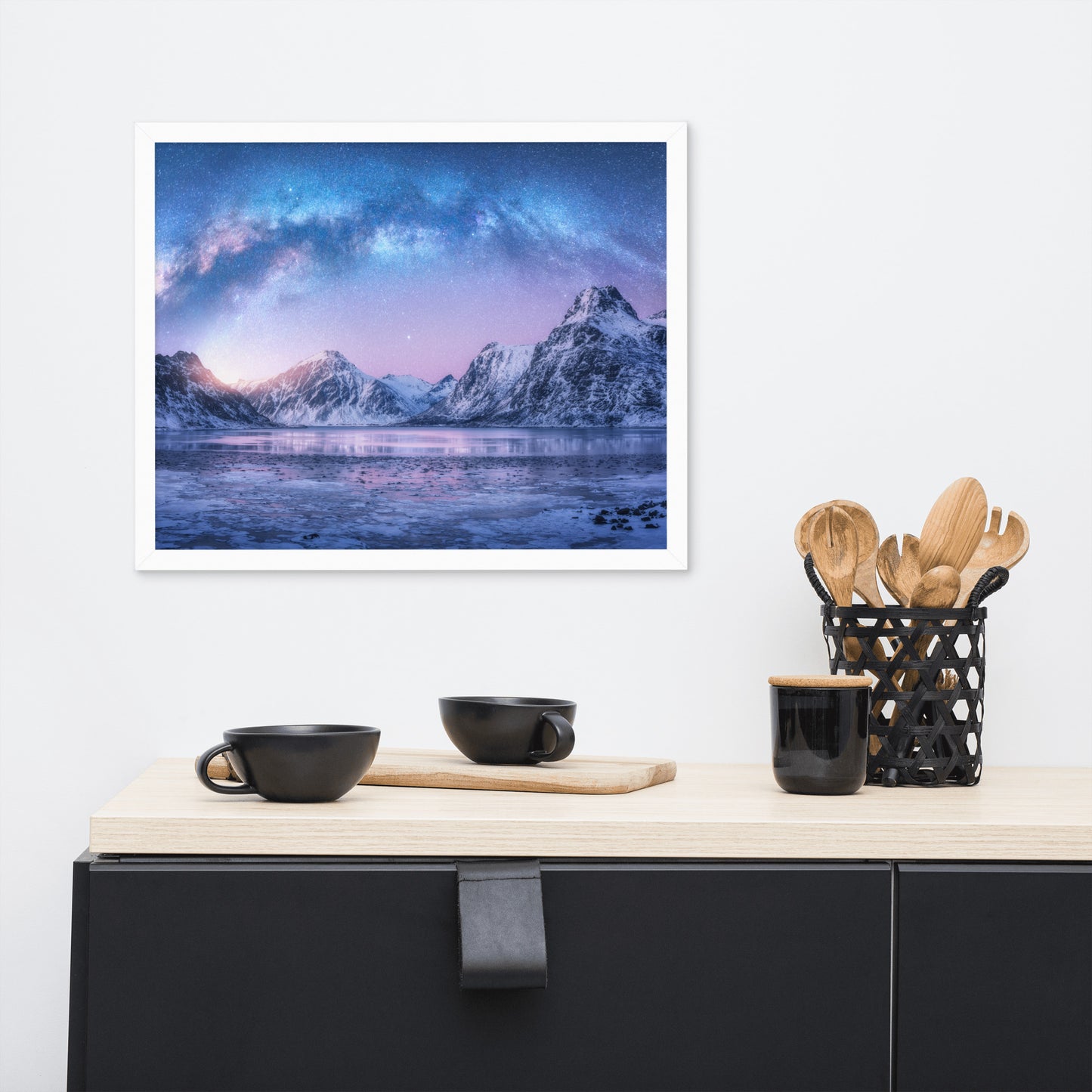 Milky Way Lofoten Islands, Norway Framed Wall Art Prints