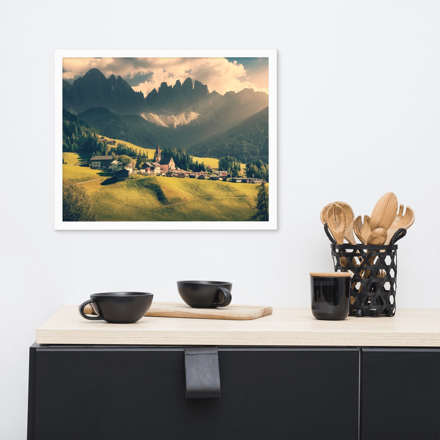 Sun Rays and Santa Maddalena Framed Wall Art Prints