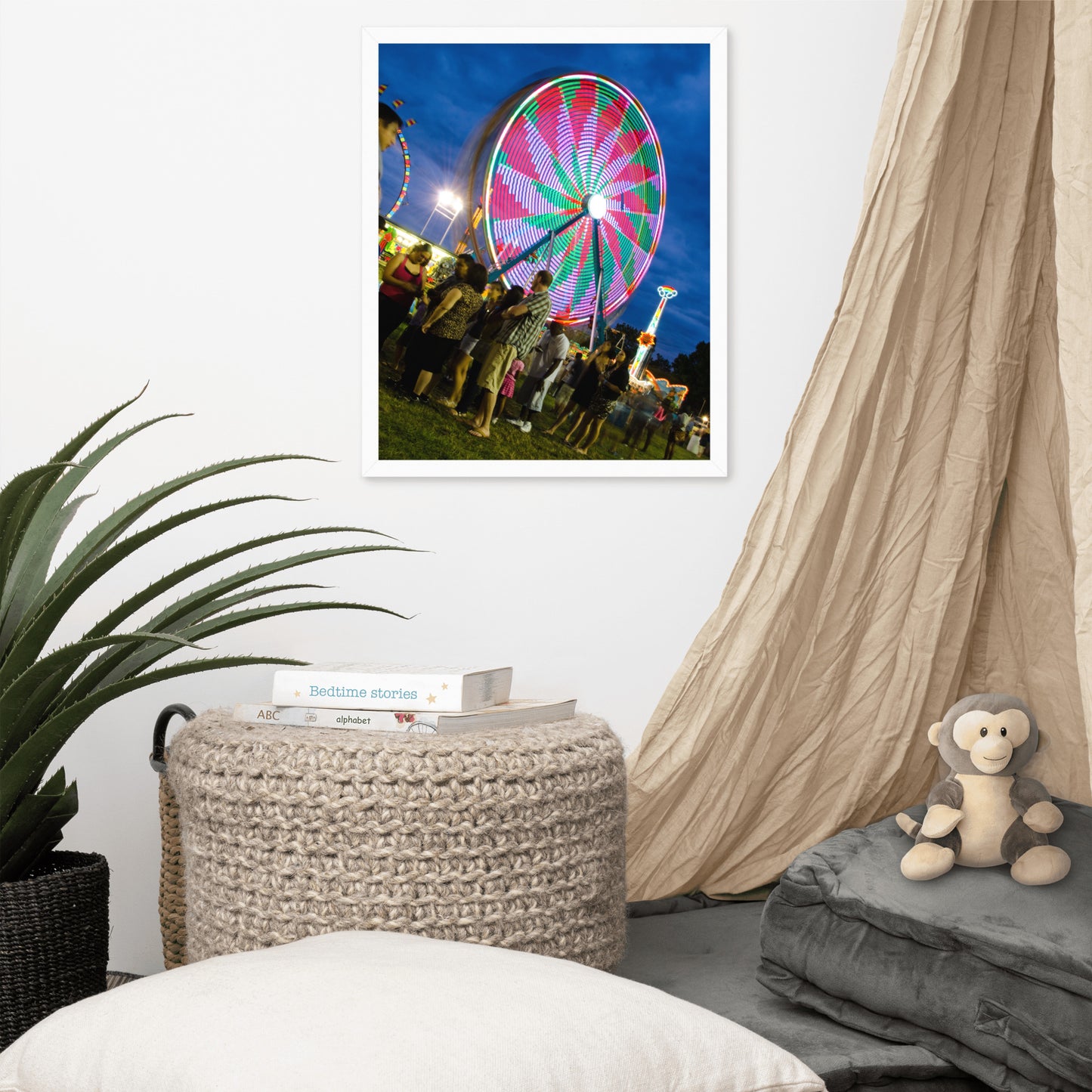Ferris Wheel 1 Urban Landscape Photo Framed Wall Art Print