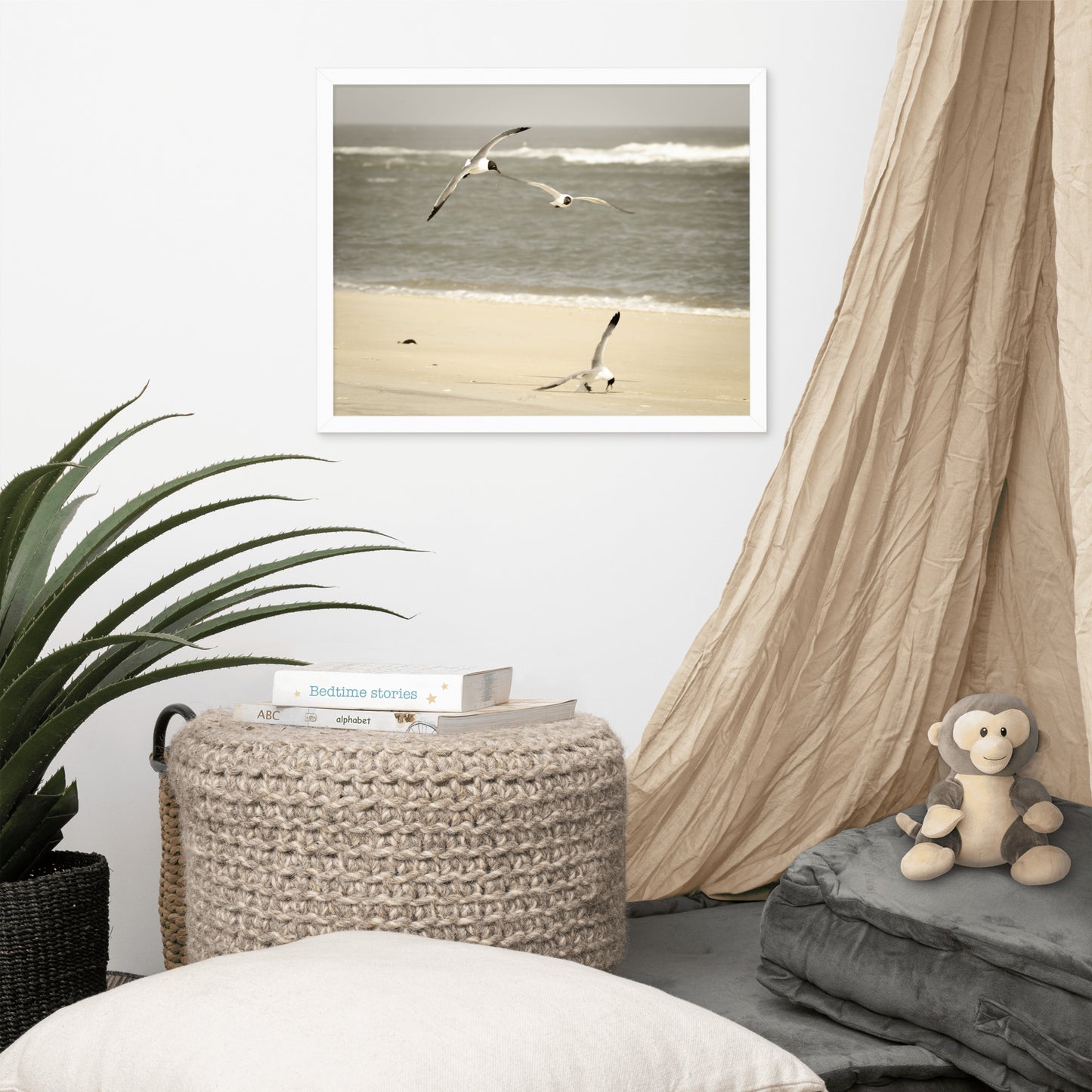 Life at the Shore Coastal Landscape Photo Framed Wall Art Print