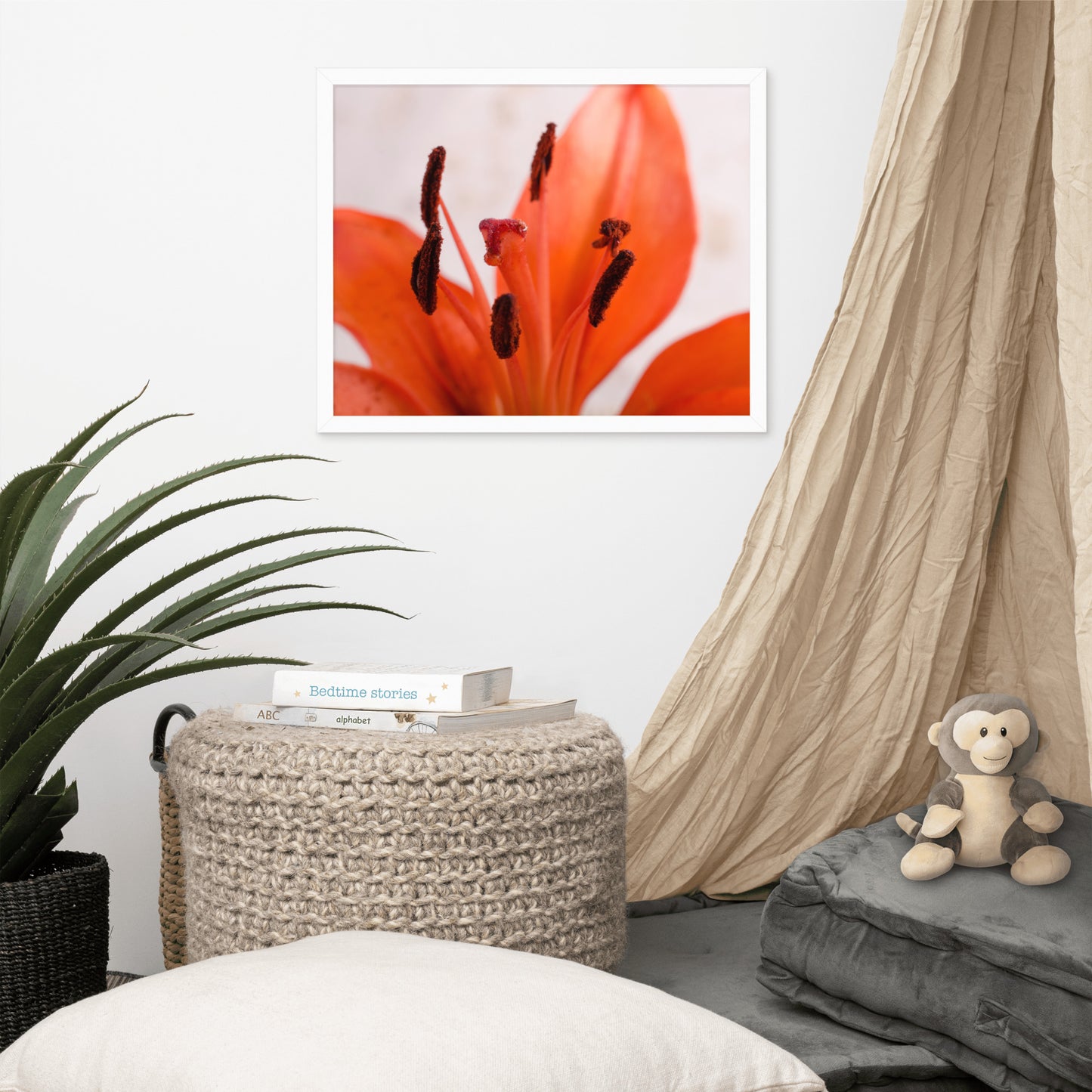 Lily Stigma Floral Nature Photo Framed Wall Art Print