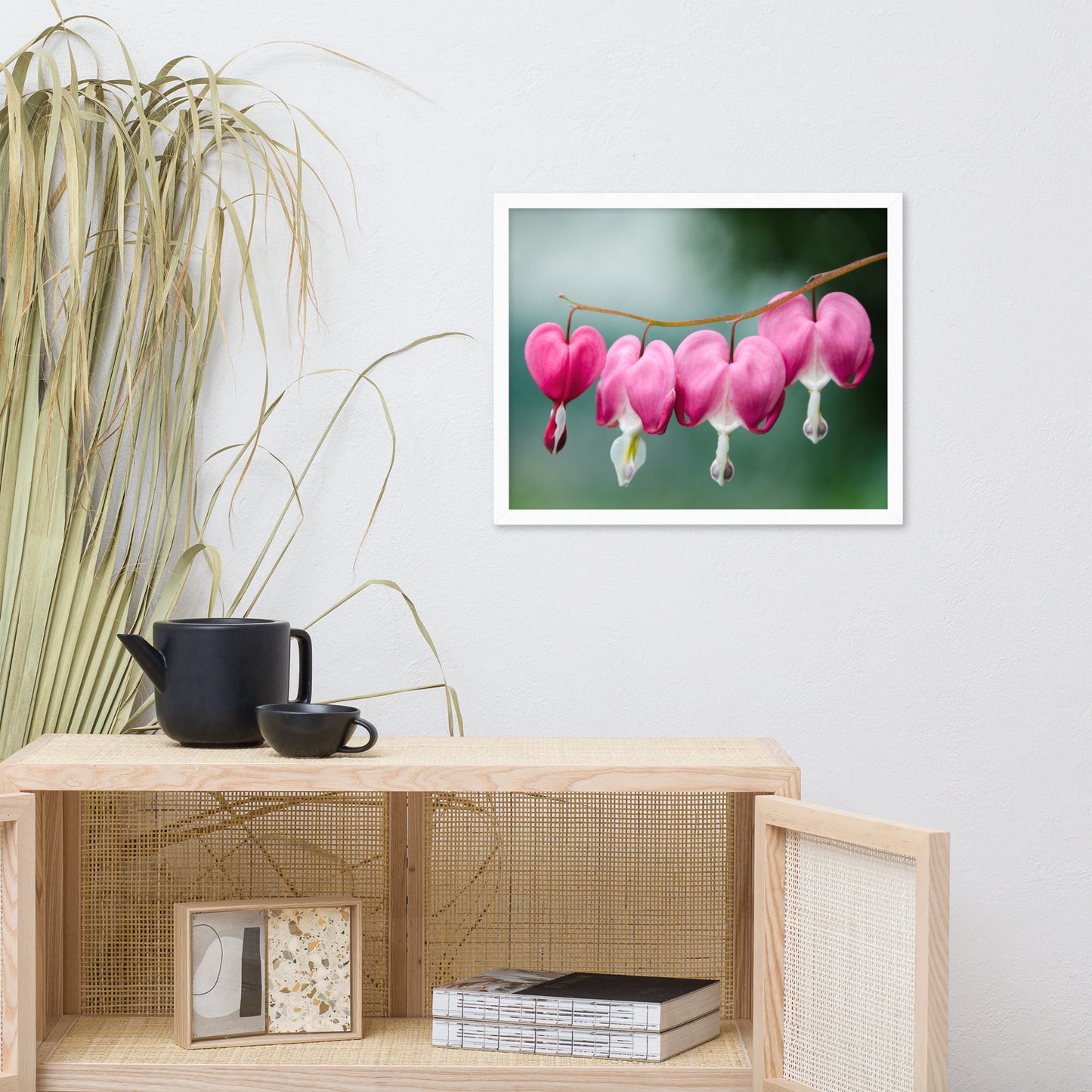 Be Still My Bleeding Heart Floral Nature Photo Framed Wall Art Print