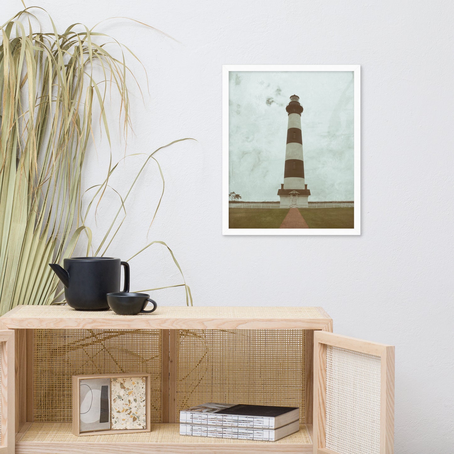 Aged Bodie Lighthouse Landscape Framed Photo Paper Wall Art Prints