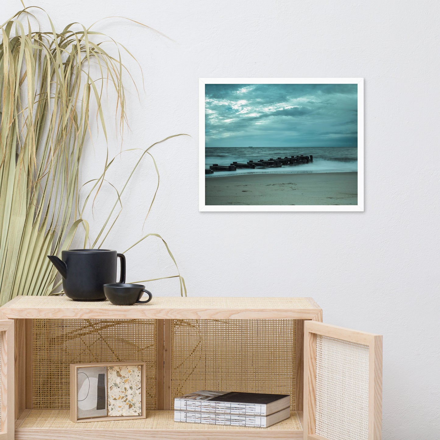 Blue Morning at Rehoboth Coastal Landscape Framed Photo Paper Wall Art Prints