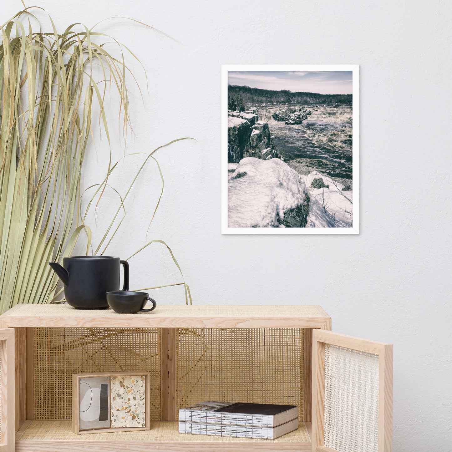 Great Falls Vintage Rural Landscape Framed Photo Paper Wall Art Prints