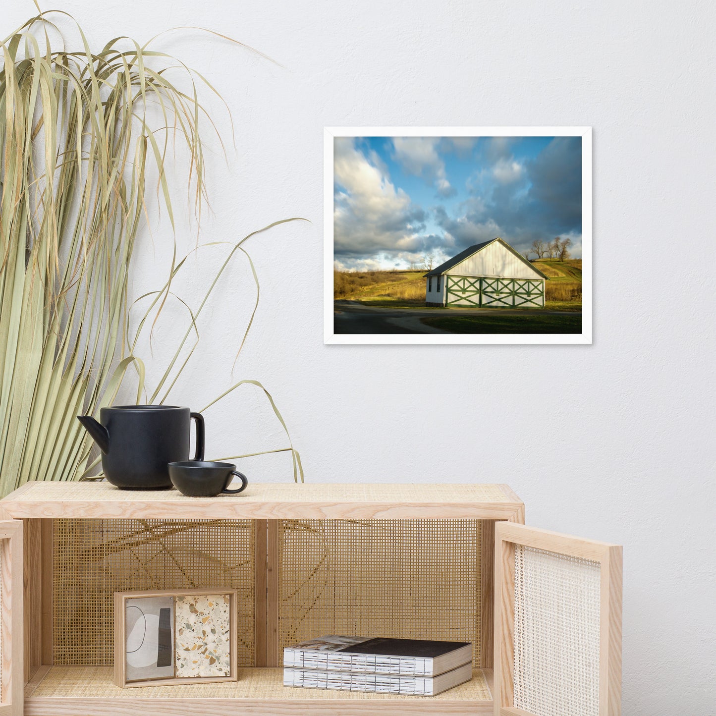 Simple Above Bed Decor: Aging Barn in the Morning Sun - Rural / Country Style Landscape / Nature Photograph Framed Wall Art Print - Wall Decor - Artwork
