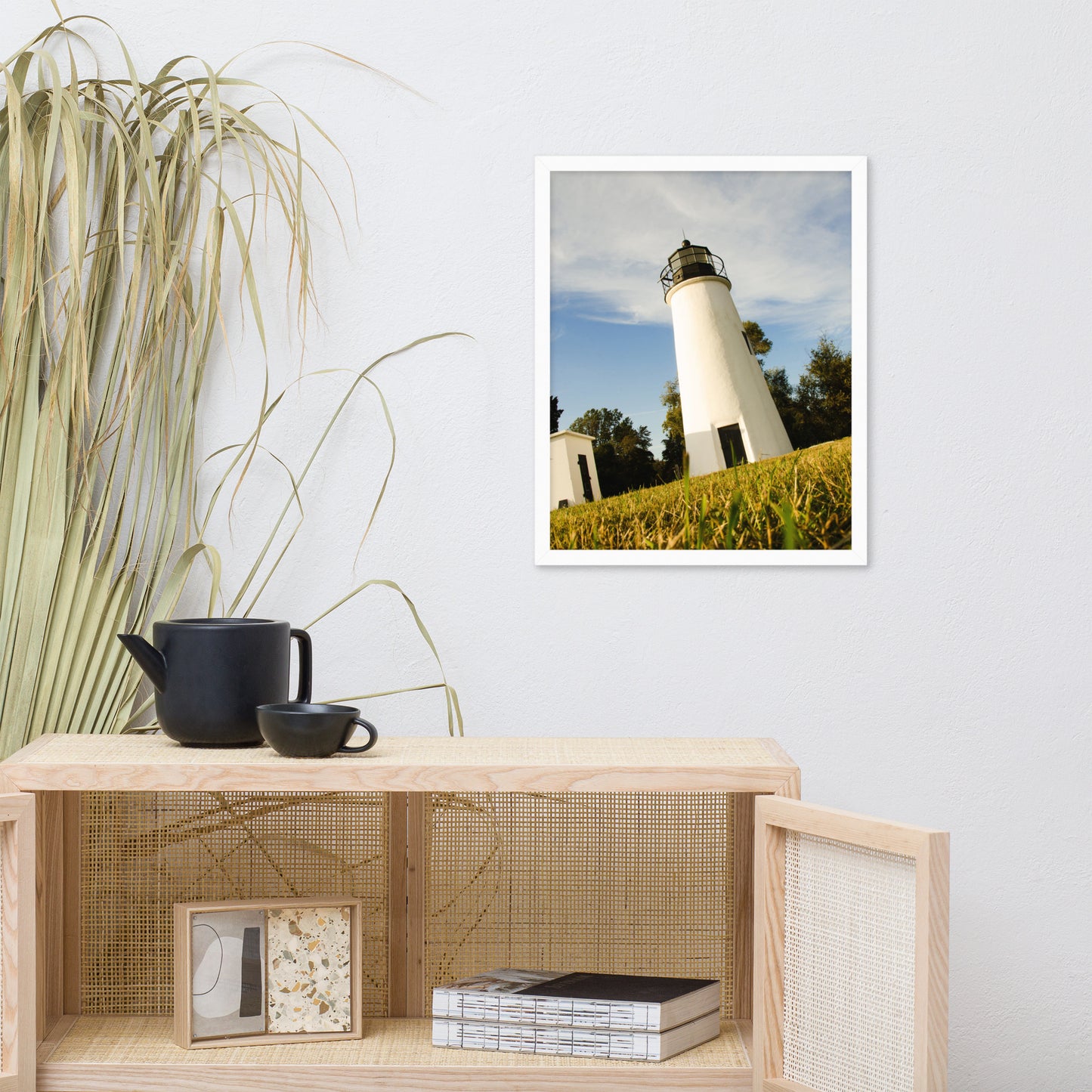 Turkey Point Lighthouse Coastal Landscape Framed Photo Paper Wall Art Prints