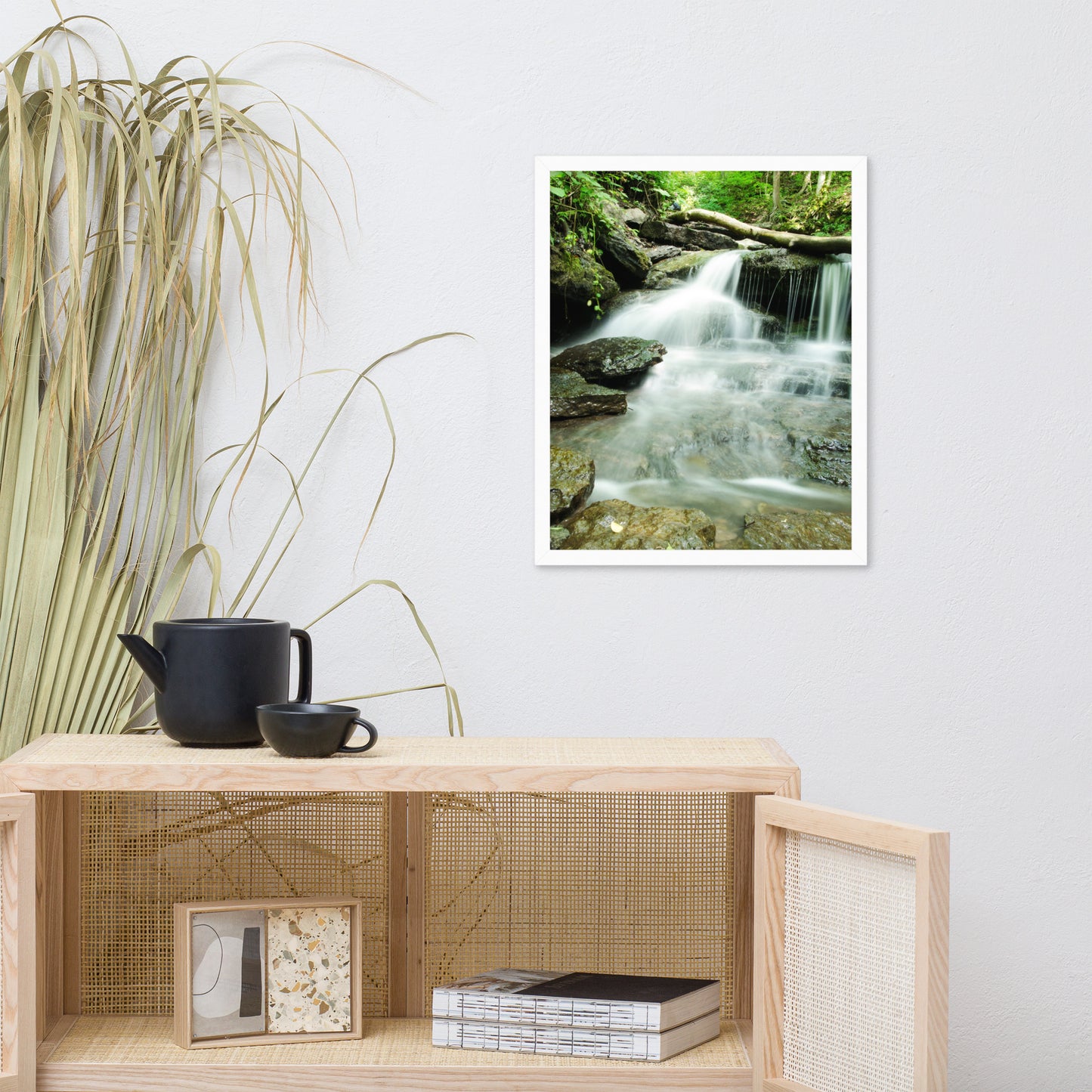 Pixley Waterfall 2 Rural Landscape Framed Photo Paper Wall Art Prints