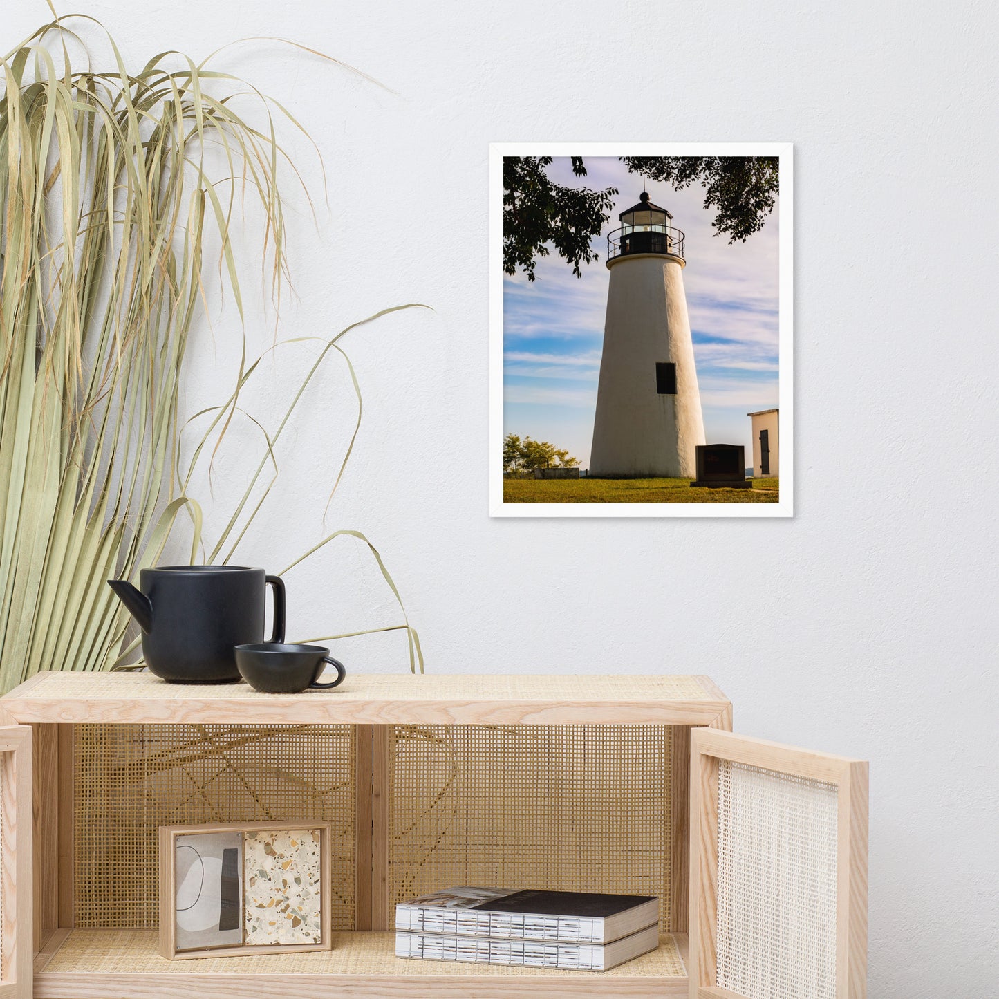 Turkey Point Lighthouse in the Trees Landscape Framed Photo Paper Wall Art Prints
