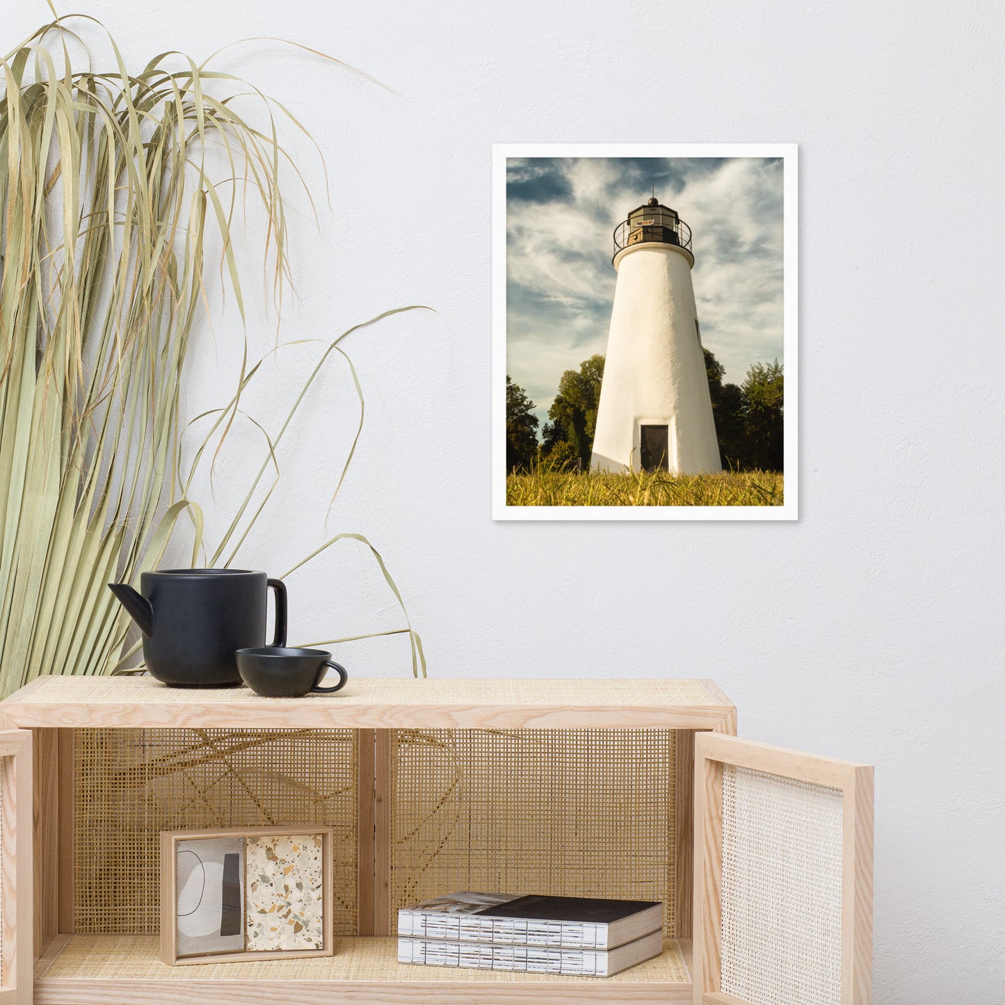Turkey Point Lighthouse Standing Tall Landscape Framed Photo Paper Wall Art Prints