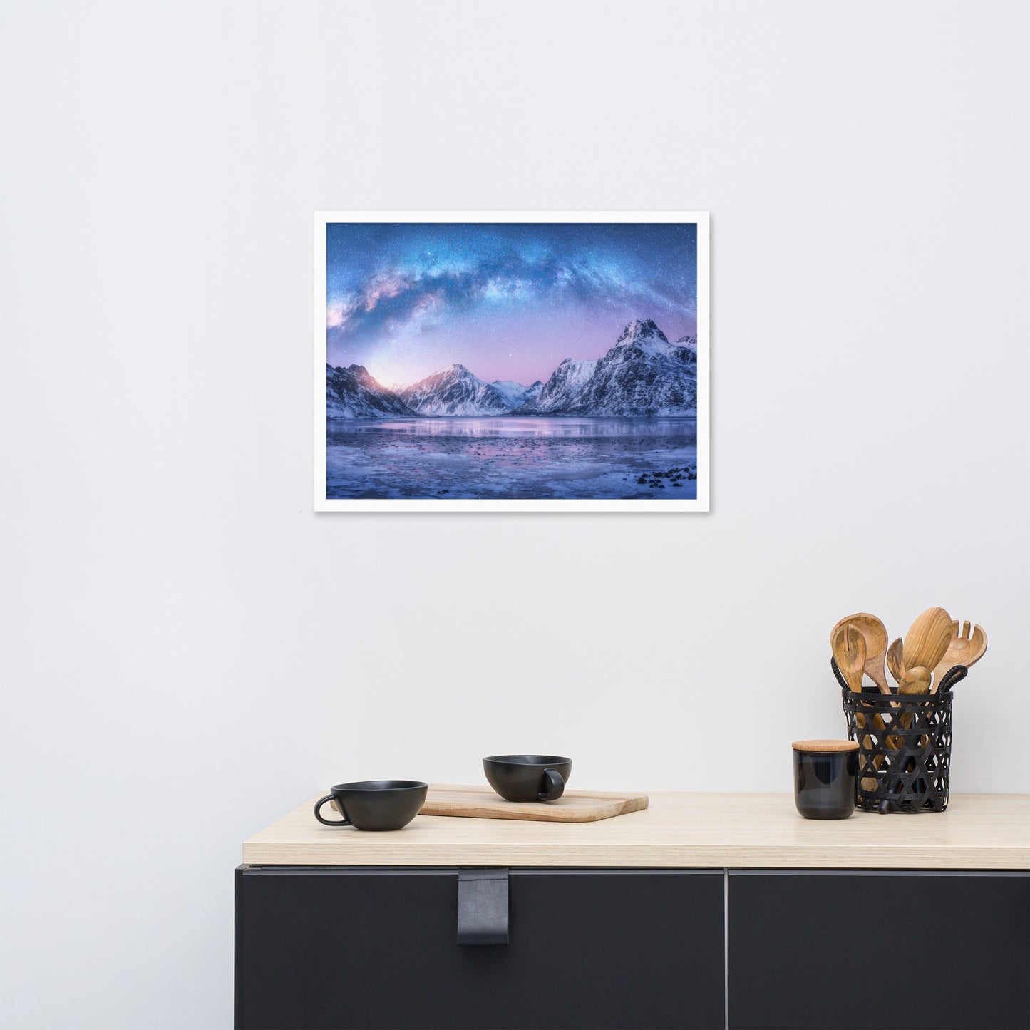 Milky Way Lofoten Islands, Norway Framed Wall Art Prints