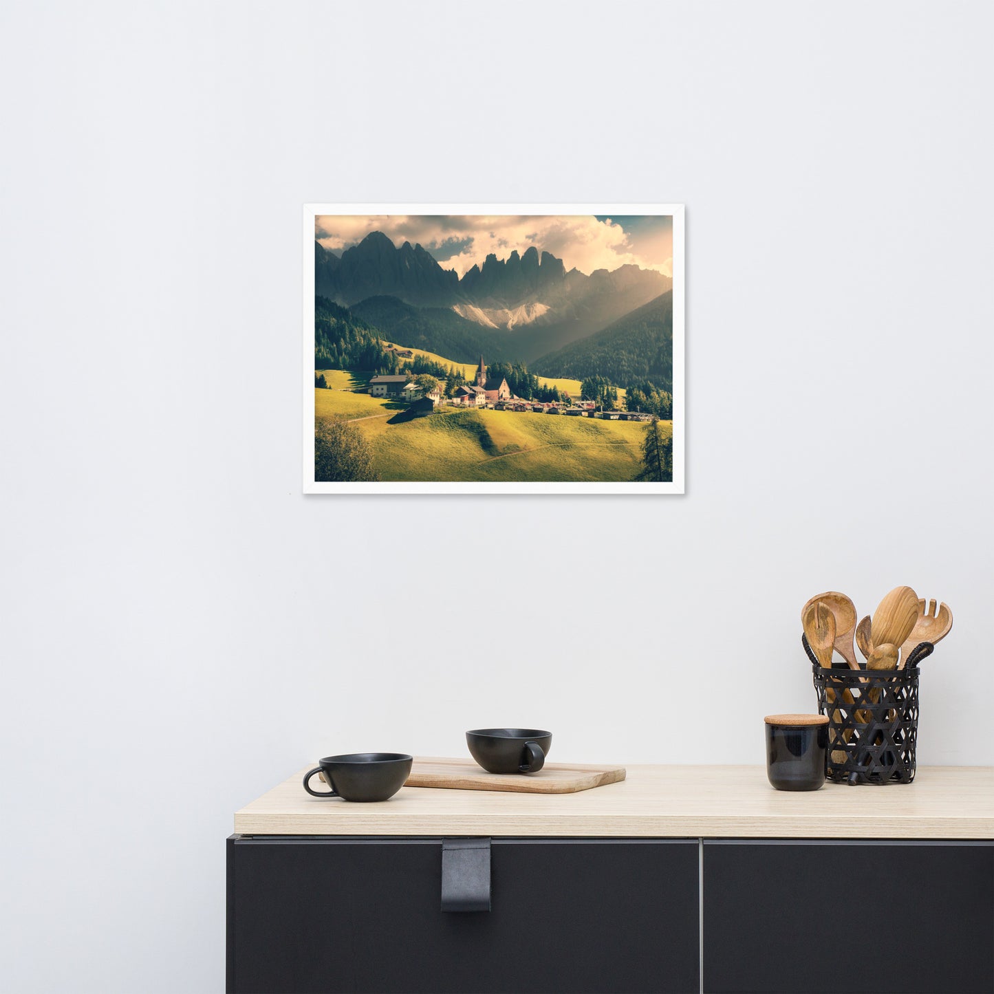 Sun Rays and Santa Maddalena Framed Wall Art Prints