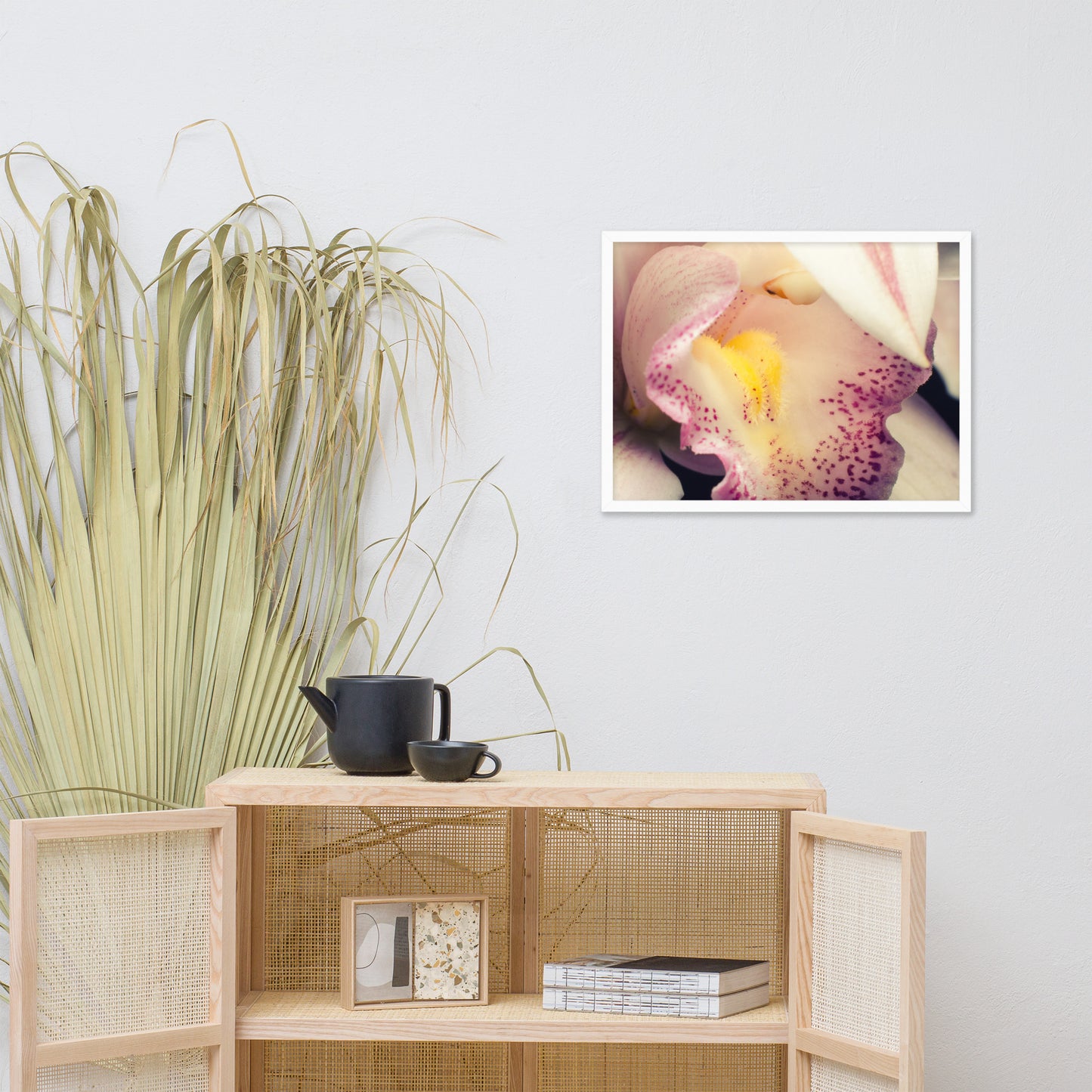 Close-up of Orchid Floral Nature Photo Framed Wall Art Print