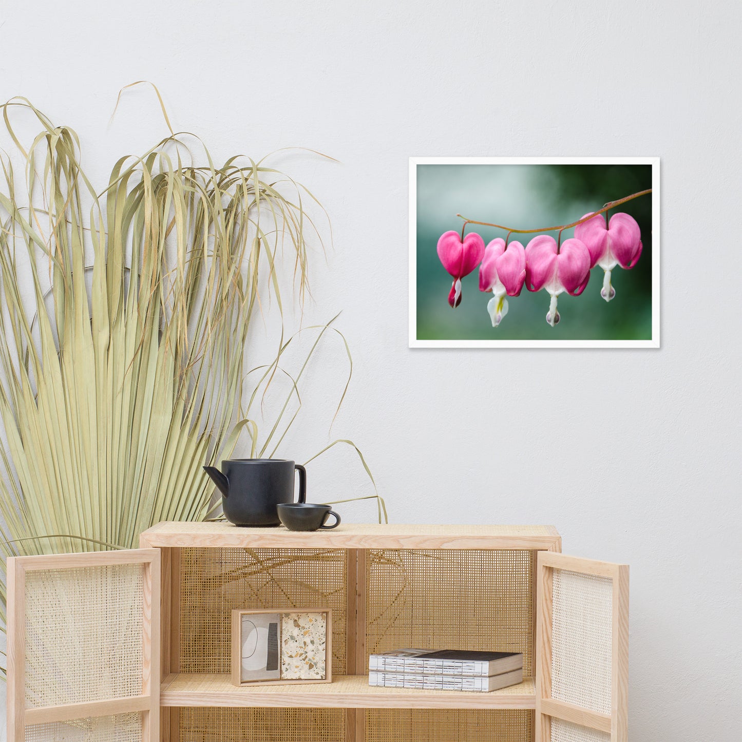 Be Still My Bleeding Heart Floral Nature Photo Framed Wall Art Print