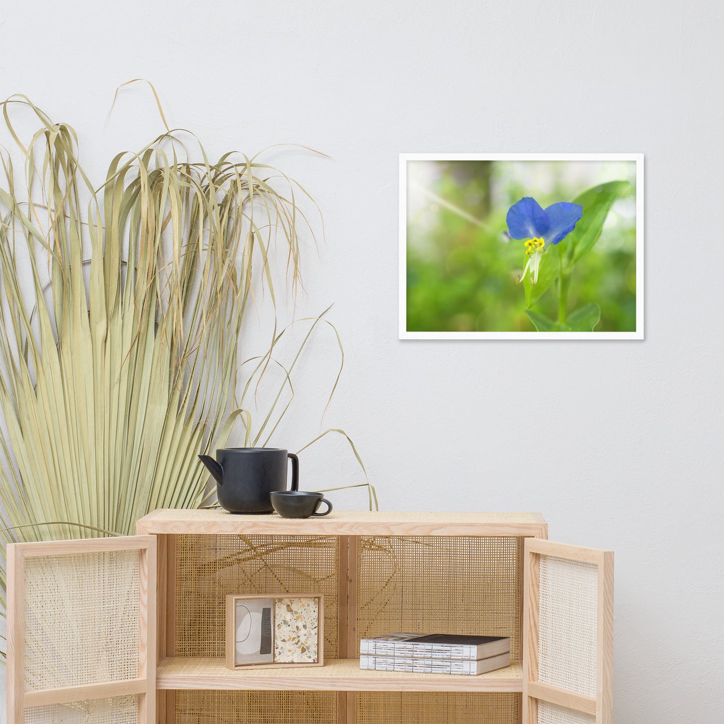 Colorful Kitchen Wall Decor: Asiatic Dayflower - Floral / Botanical / Nature Photo Framed Wall Art Print - Artwork - Modern Wall Decor