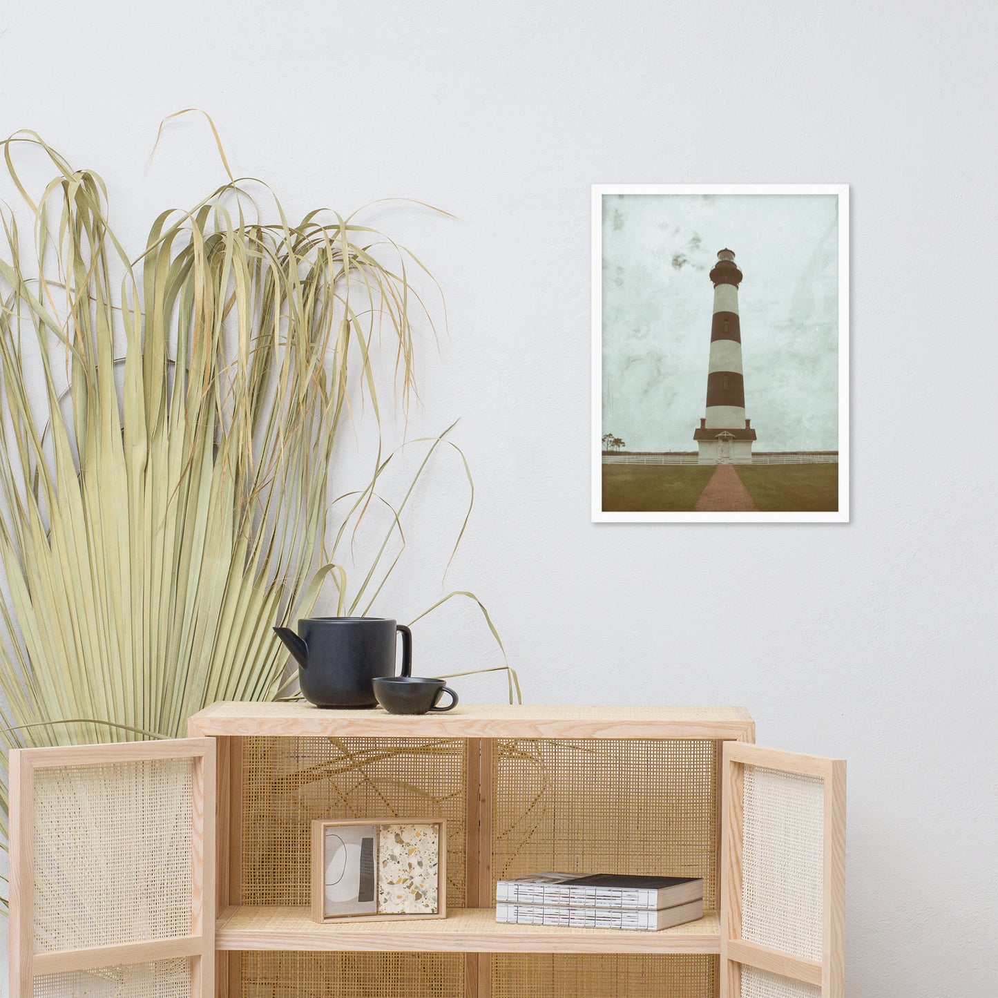 Aged Bodie Lighthouse Landscape Framed Photo Paper Wall Art Prints