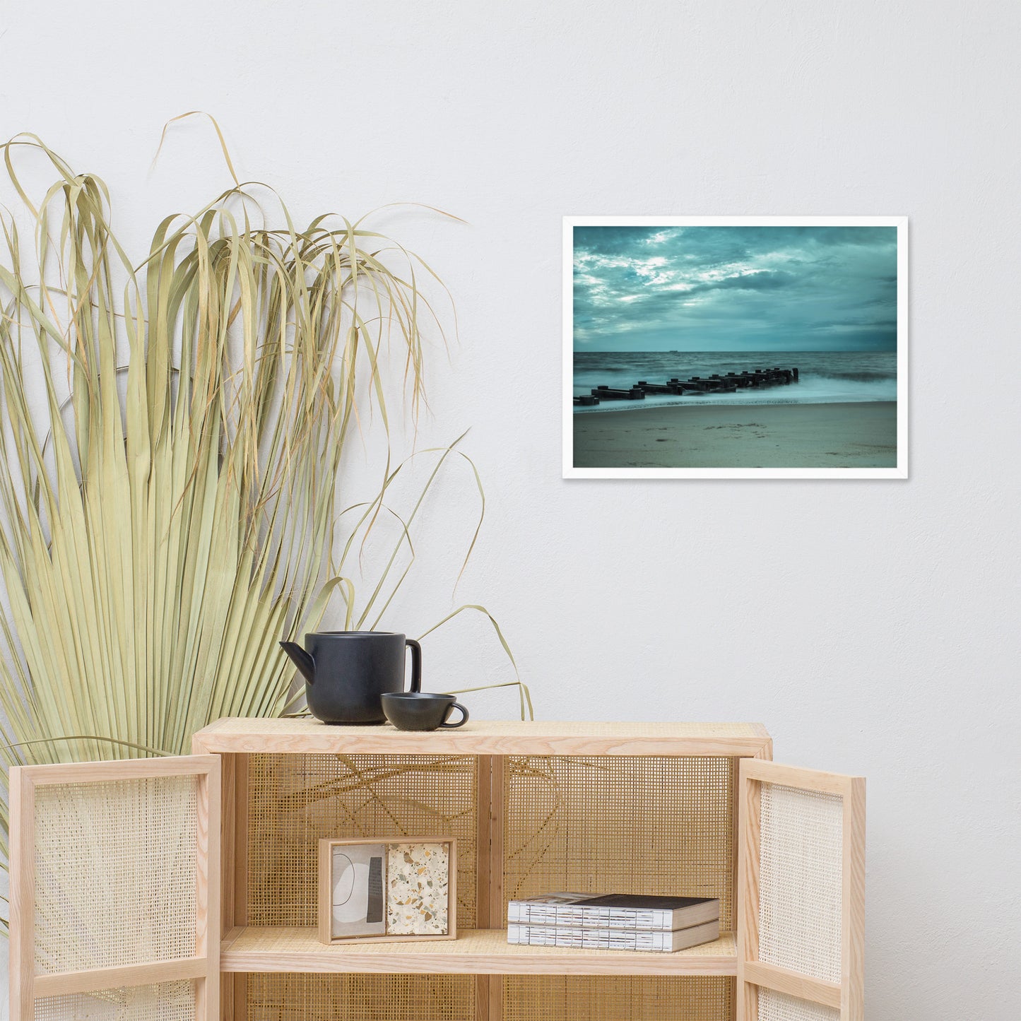 Blue Morning at Rehoboth Coastal Landscape Framed Photo Paper Wall Art Prints