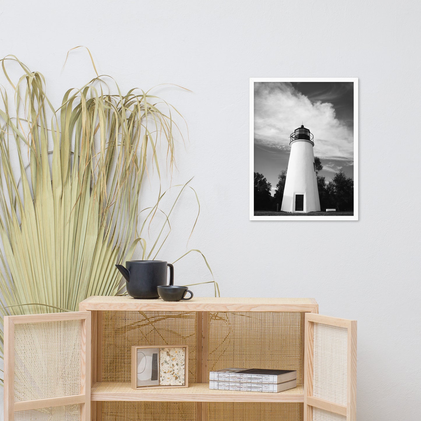 Touch the Sky Black & White Landscape Framed Photo Paper Wall Art Prints