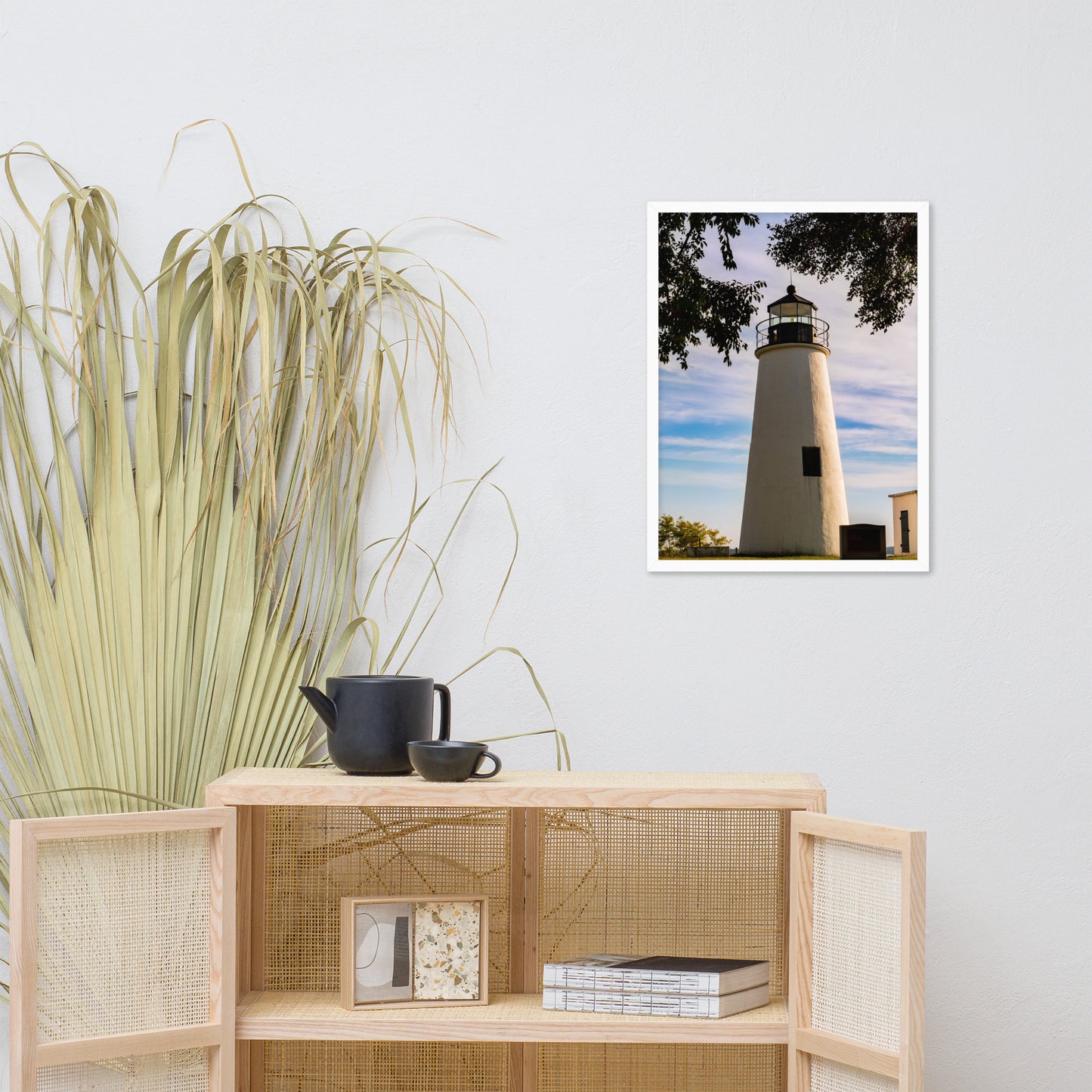 Turkey Point Lighthouse in the Trees Landscape Framed Photo Paper Wall Art Prints
