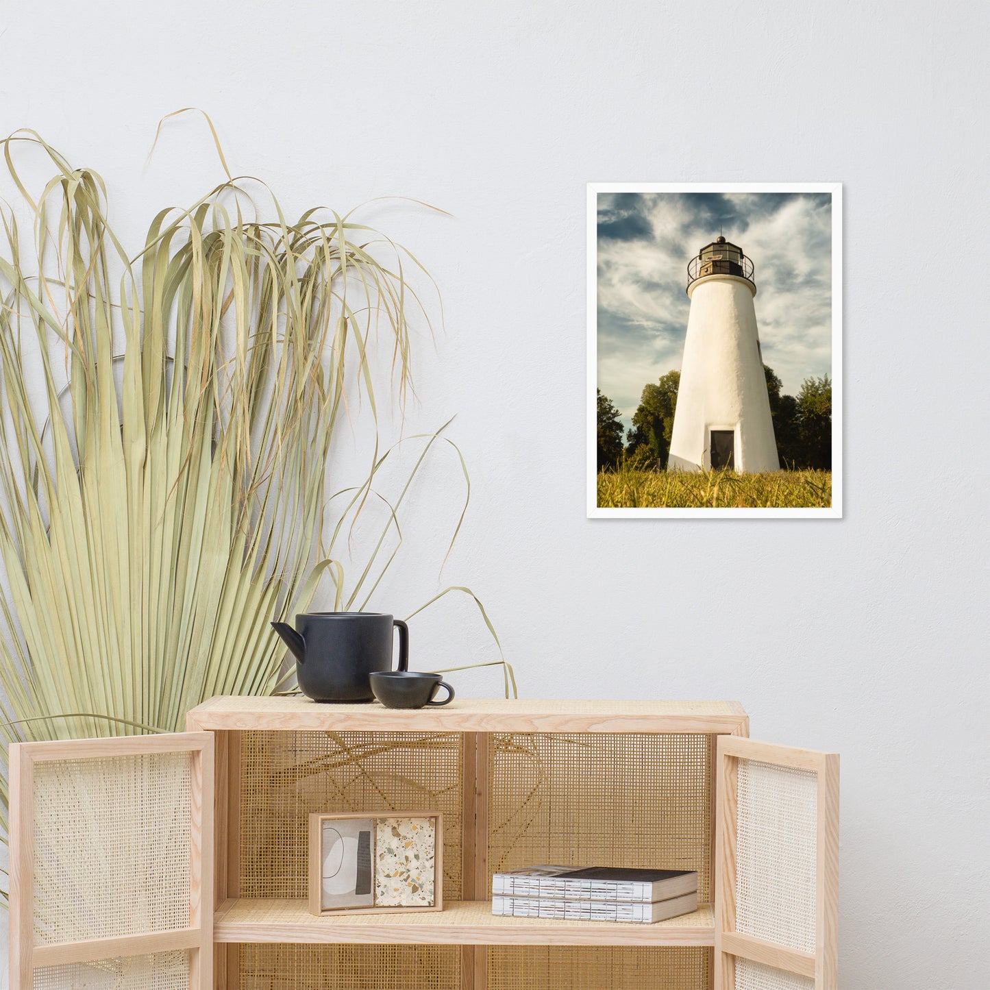 Turkey Point Lighthouse Standing Tall Landscape Framed Photo Paper Wall Art Prints