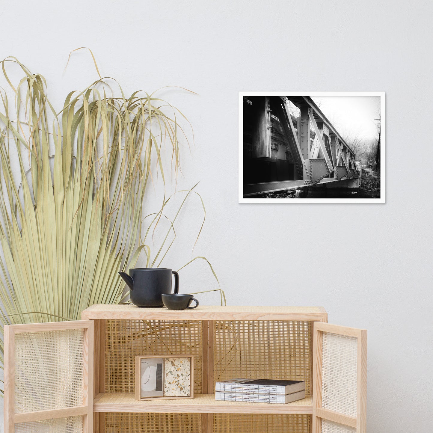 White Clay Creek Bridge Rural Landscape Framed Photo Paper Wall Art Prints