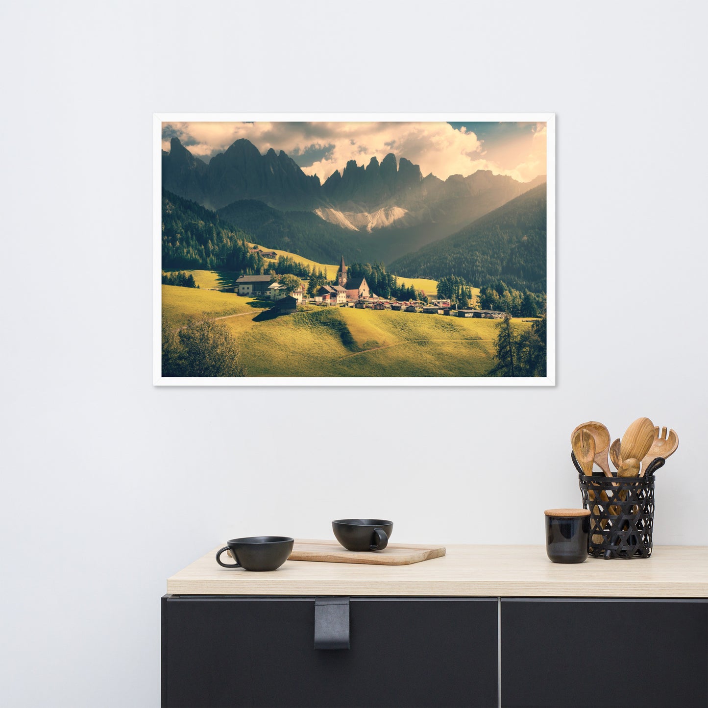 Sun Rays and Santa Maddalena Framed Wall Art Prints