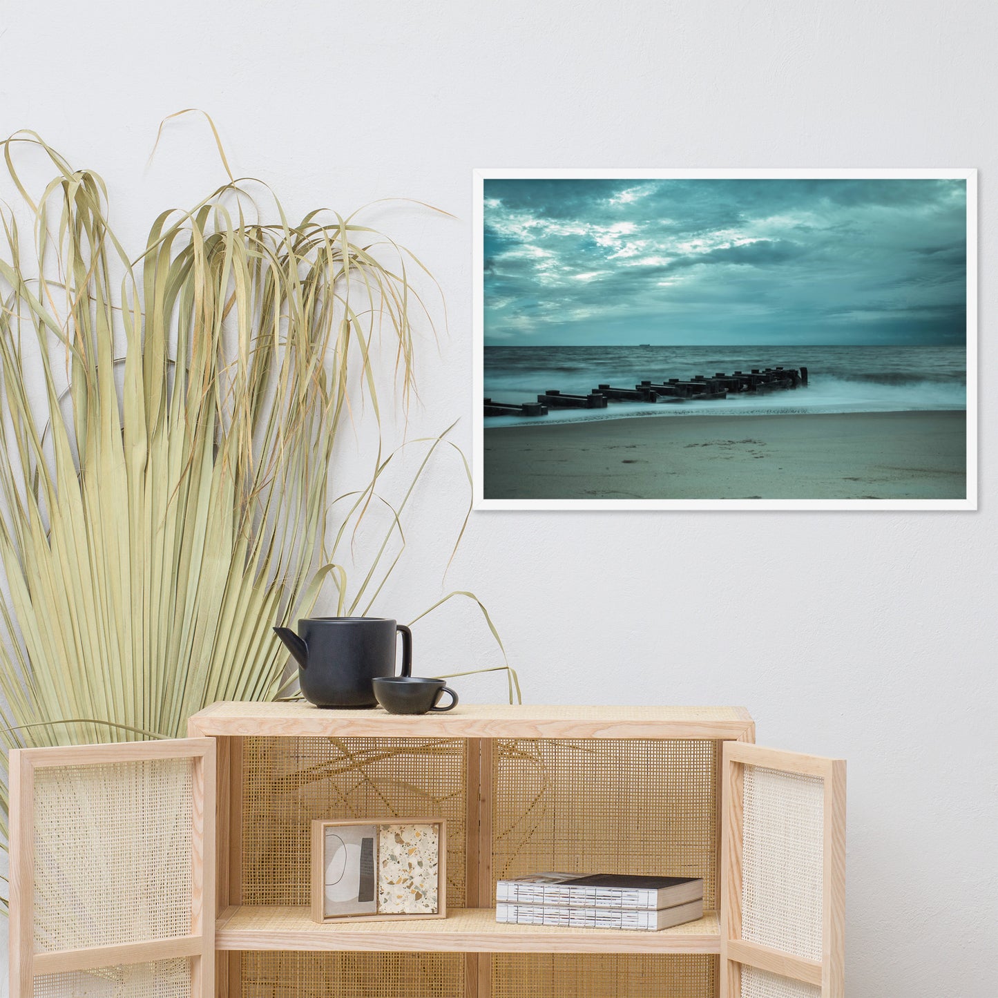 Blue Morning at Rehoboth Coastal Landscape Framed Photo Paper Wall Art Prints