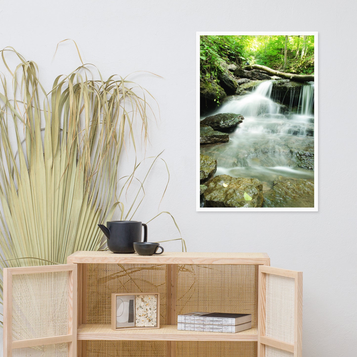 Pixley Waterfall 2 Rural Landscape Framed Photo Paper Wall Art Prints
