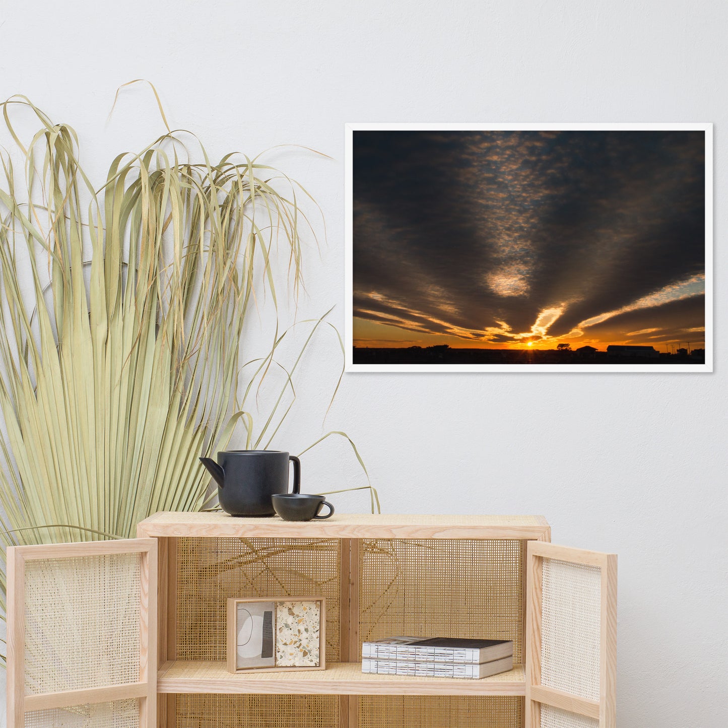 Sunset Indian River Inlet Coastal Landscape Framed Photo Paper Wall Art Prints