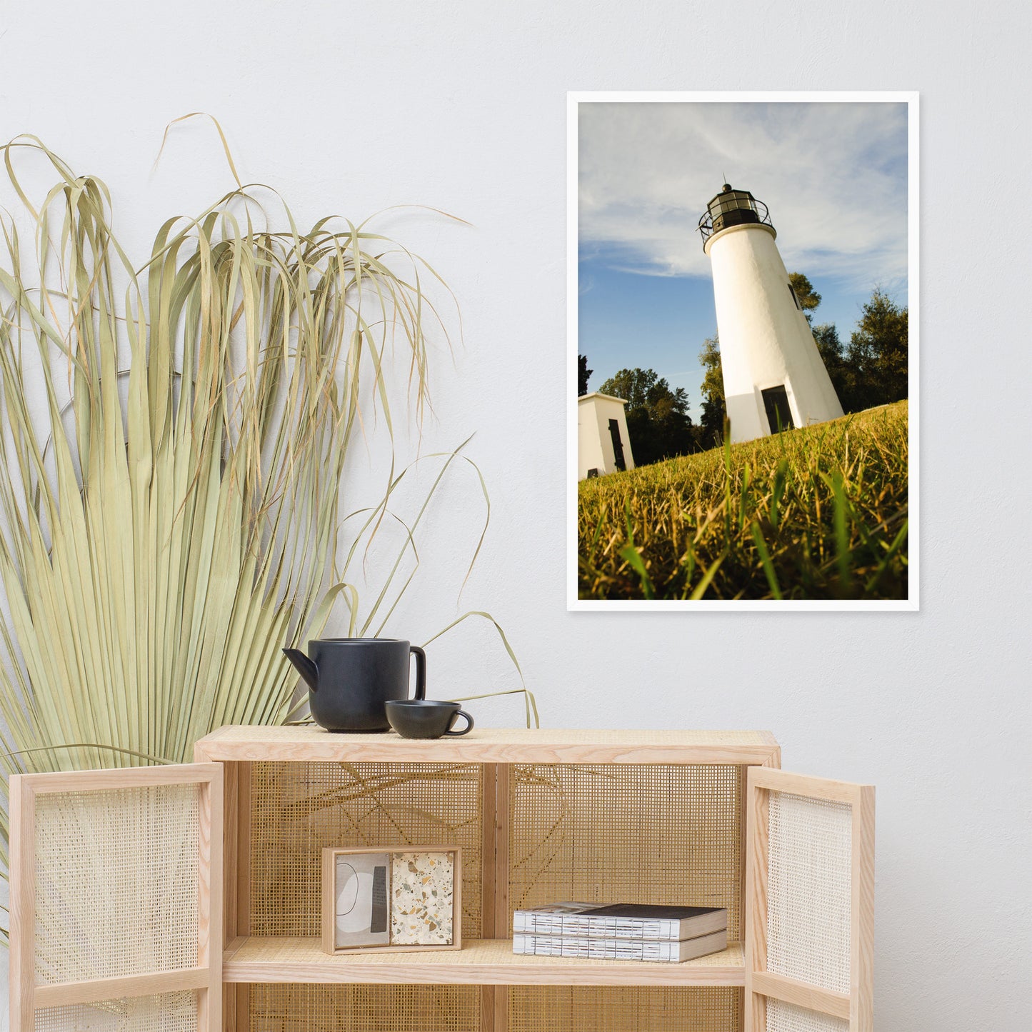 Turkey Point Lighthouse Coastal Landscape Framed Photo Paper Wall Art Prints