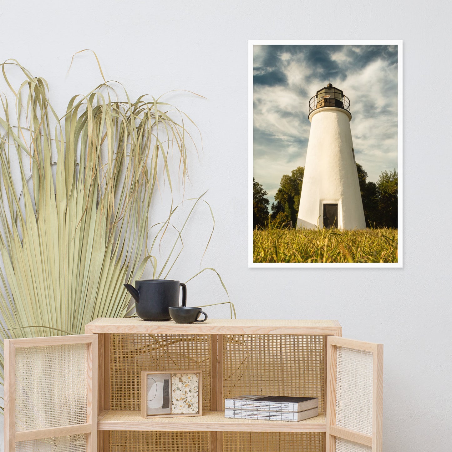 Turkey Point Lighthouse Standing Tall Landscape Framed Photo Paper Wall Art Prints