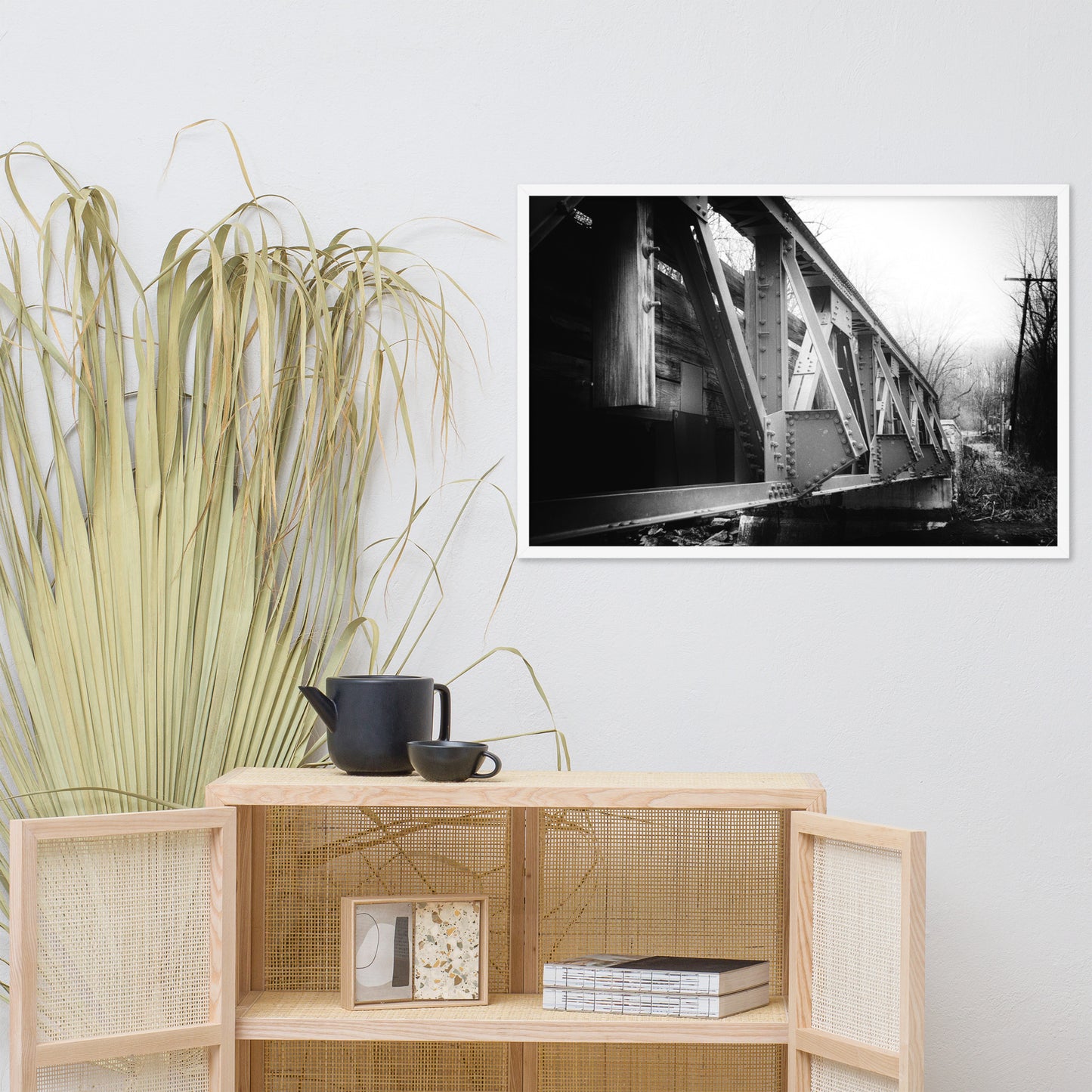 White Clay Creek Bridge Rural Landscape Framed Photo Paper Wall Art Prints