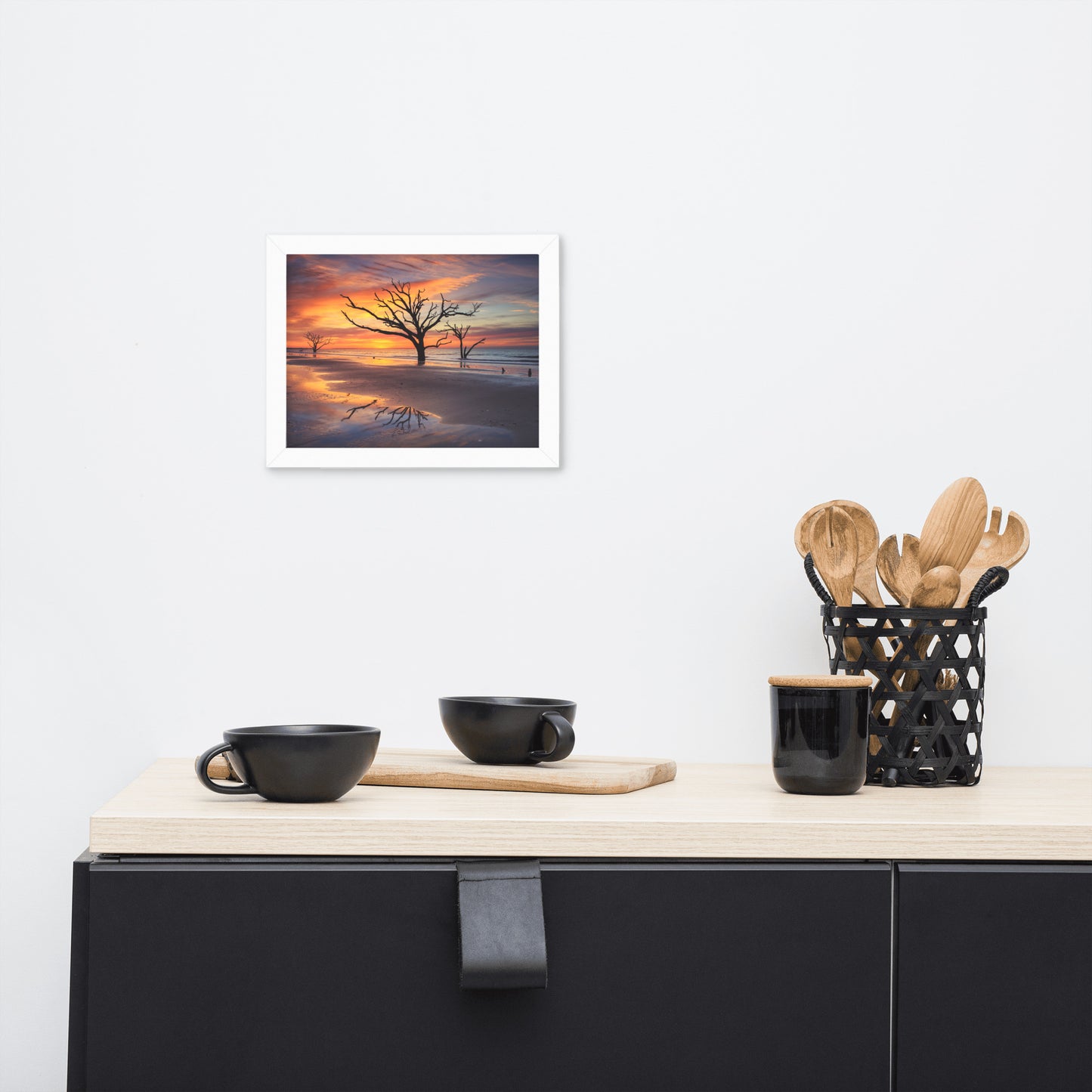 Sunrise and Trees at Edisto Island Framed Wall Art Print