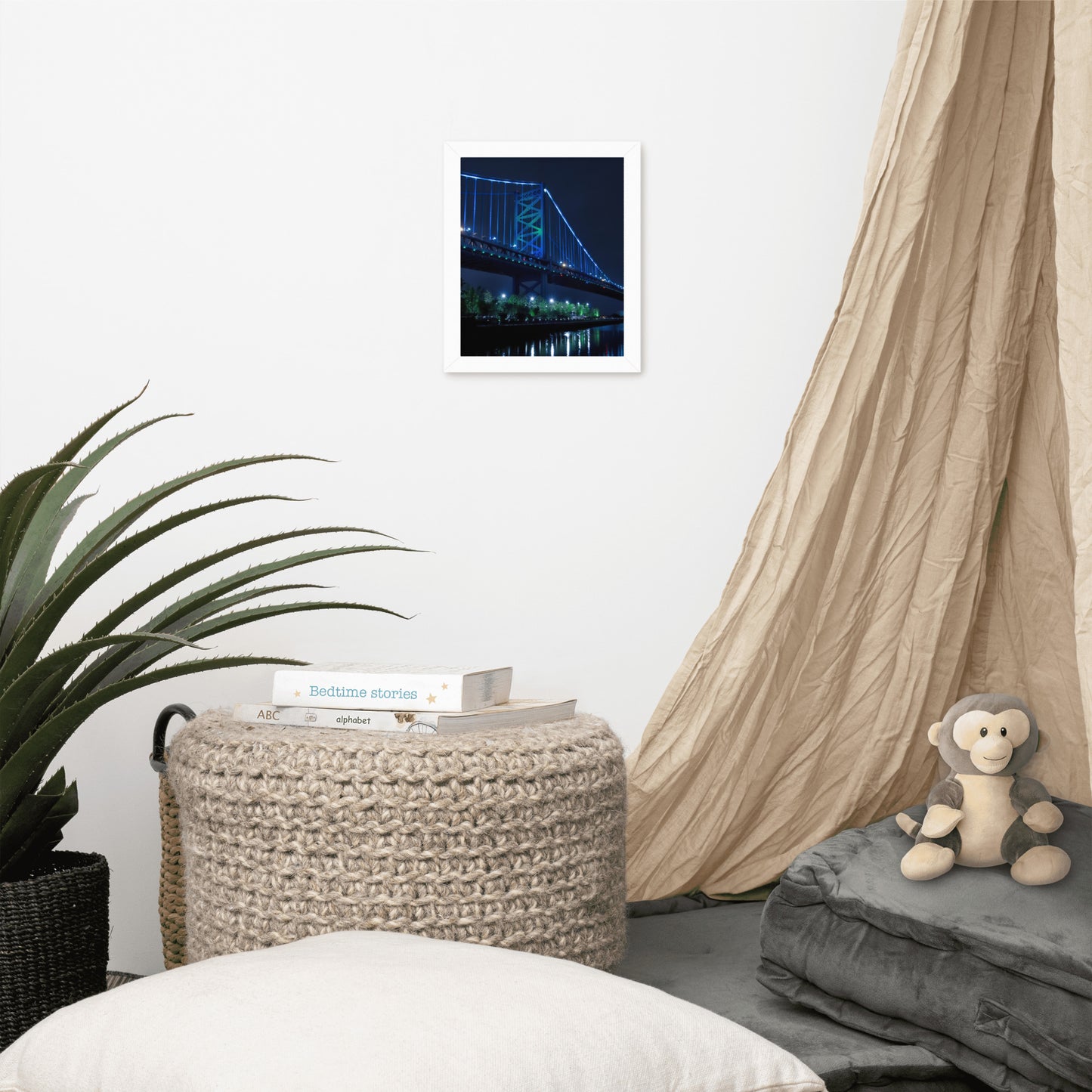 The Ben Franklin Bridge 3 Urban Landscape Photo Framed Wall Art Print