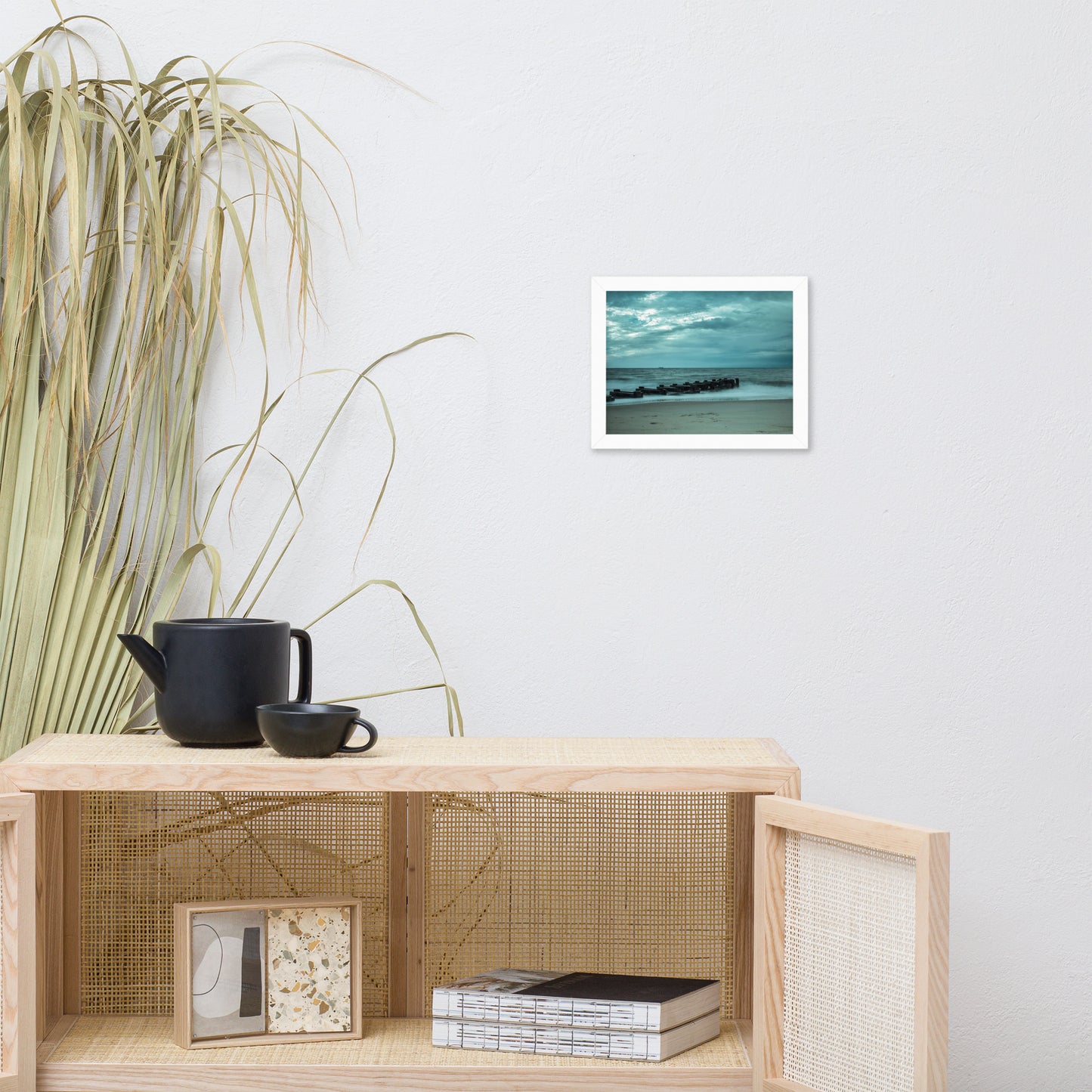 Blue Morning at Rehoboth Coastal Landscape Framed Photo Paper Wall Art Prints