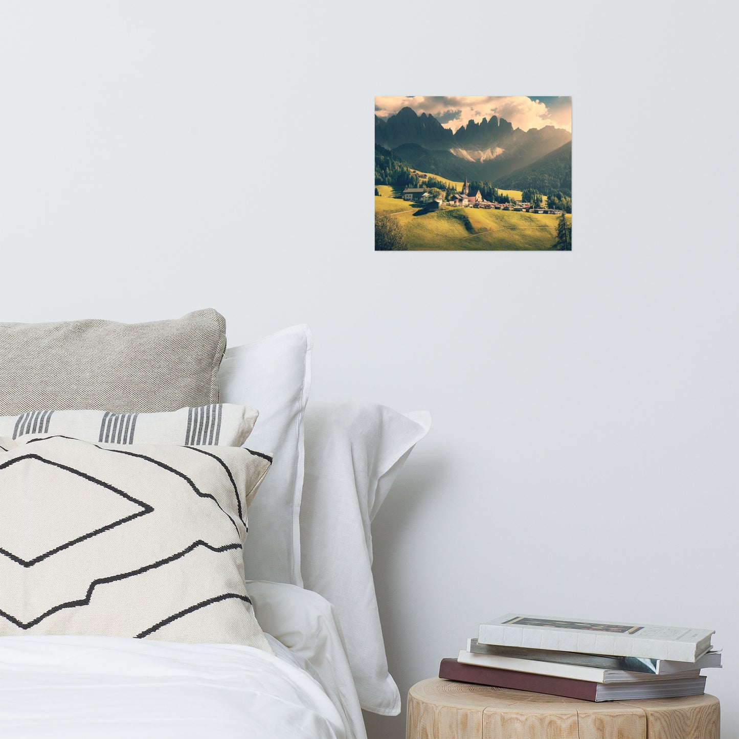 Sun Rays and Santa Maddalena Landscape Photo Loose Wall Art Prints