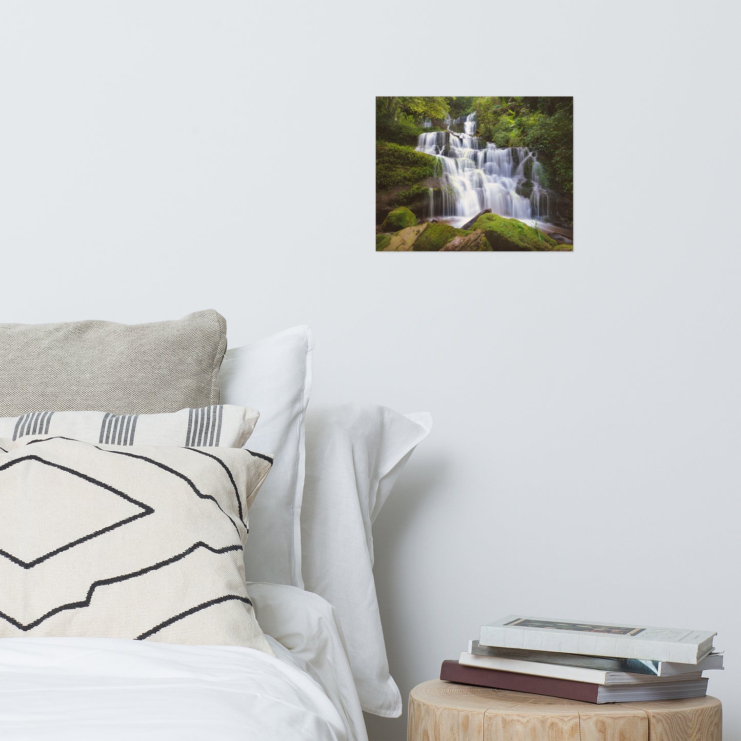 Cascading Water at Mun Daeng Waterfall Landscape Photo Loose Wall Art Prints