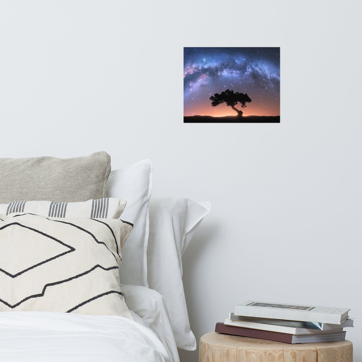 Solitary Sentinel Milky Way Arch and Tree Night Galaxy Modern Rustic Farmhouse Style Landscape Photo Loose Wall Art Prints