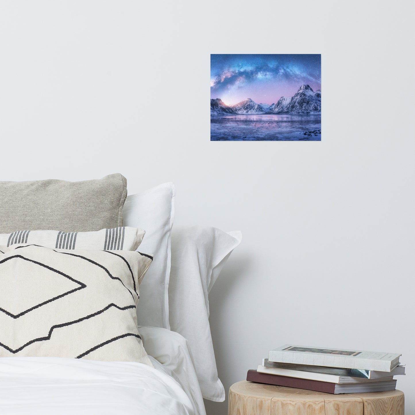 Milky Way Lofoten Islands, Norway Rustic Farmhouse Style Landscape Photo Loose Wall Art Prints