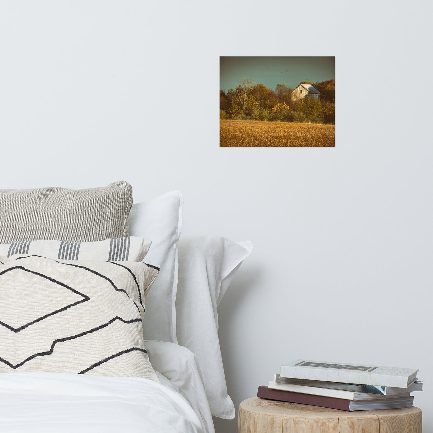 Rustic Farmhouse Wall Art: Abandoned Barn Colorized - Rural / Country Style Landscape / Nature Loose / Unframed Wall Art Print - Artwork