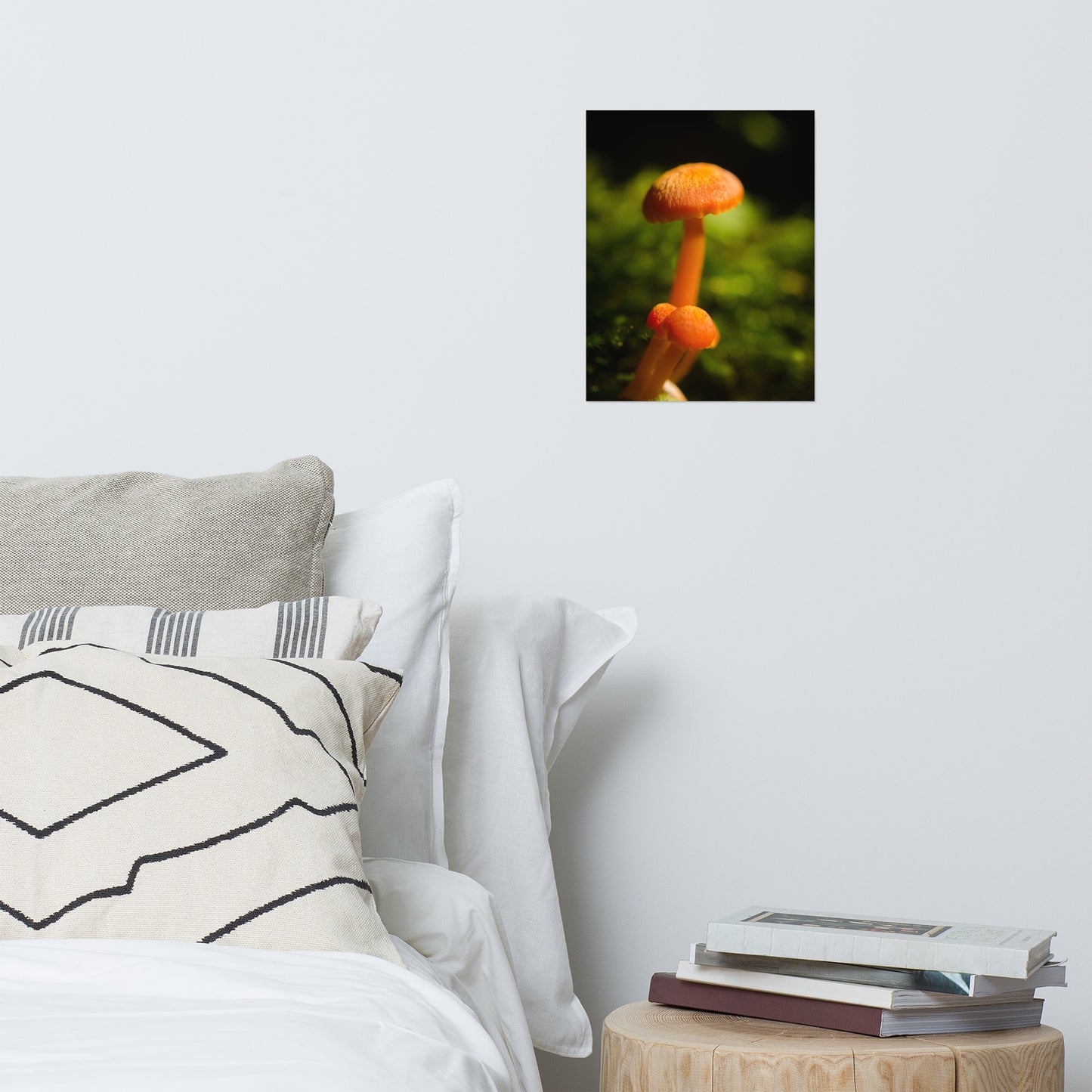 Button Top Mushrooms Rustic Botanical Nature Photo Loose Unframed Wall Art Prints
