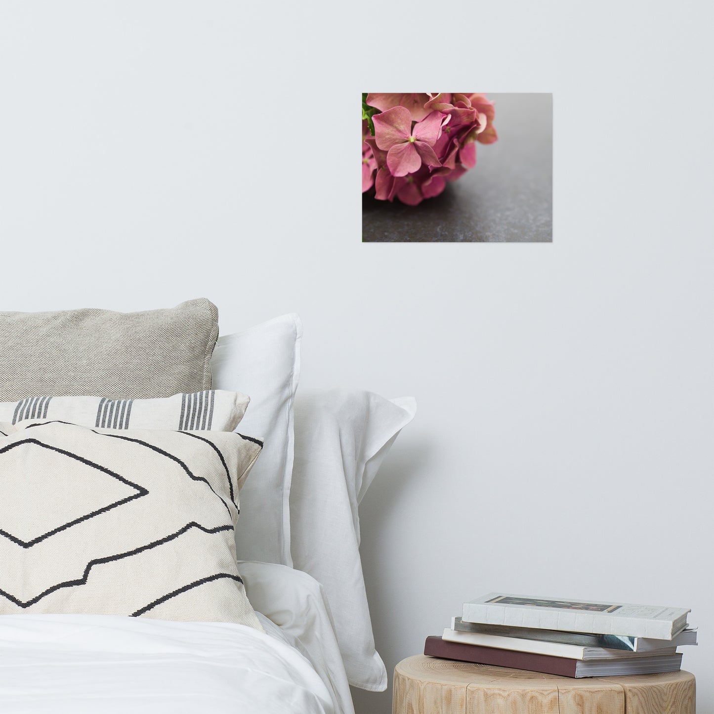 Close-Up Hydrangea on Slate Floral Nature Photo Loose Unframed Wall Art Prints