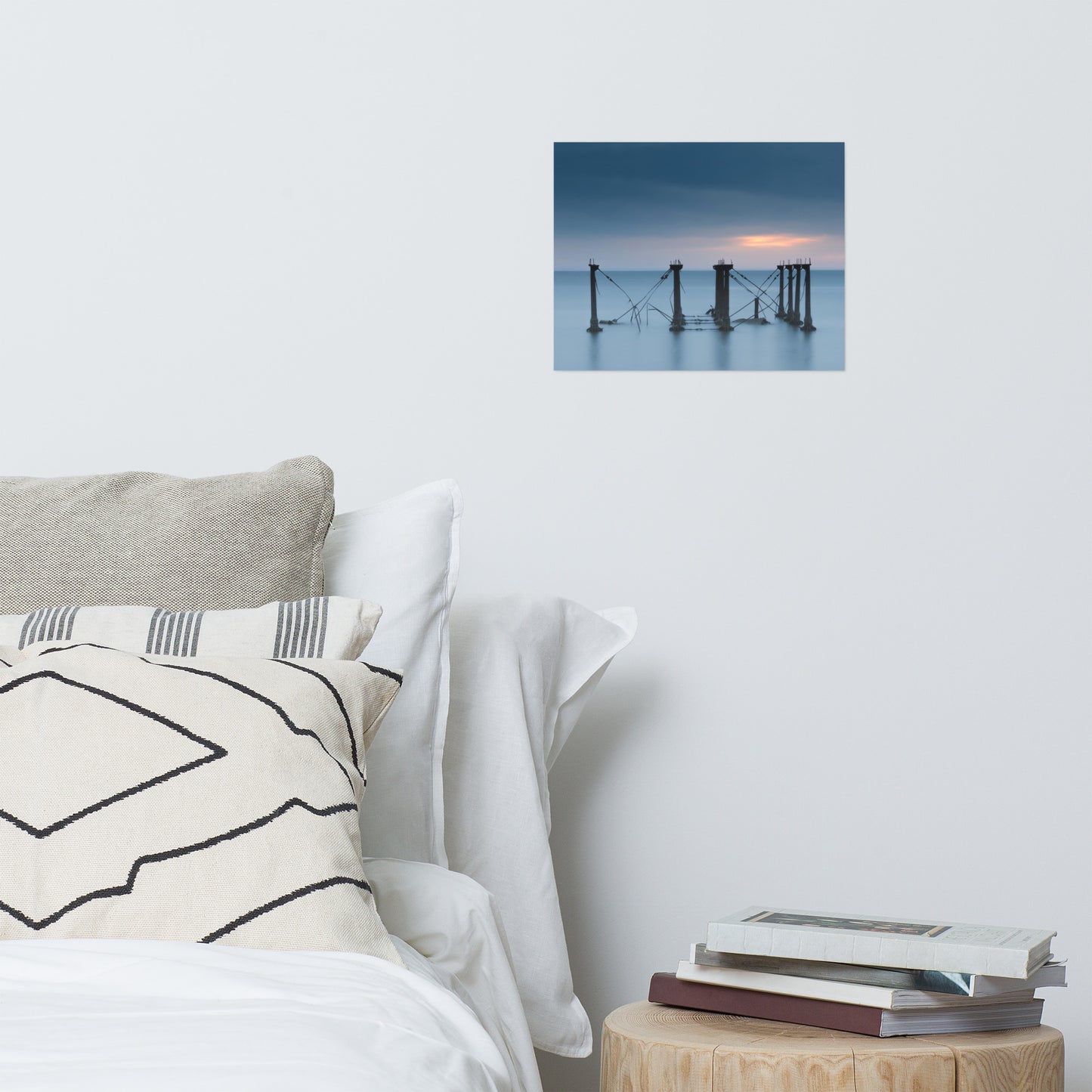 Cloudy Sunrise at Port Mahon Lighthouse Landscape Photo Loose Wall Art Prints