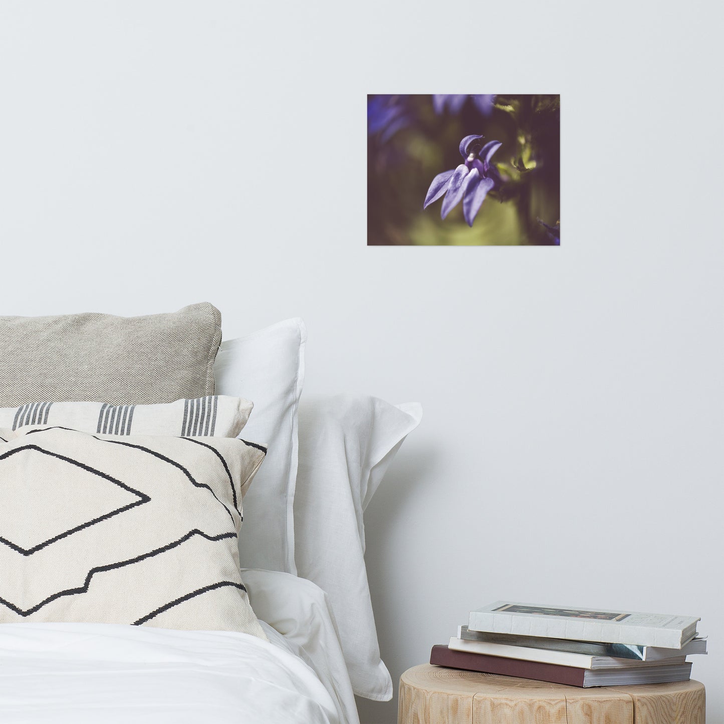 Dramatic Blue Lobelia Floral Nature Photo Loose Unframed Wall Art Prints