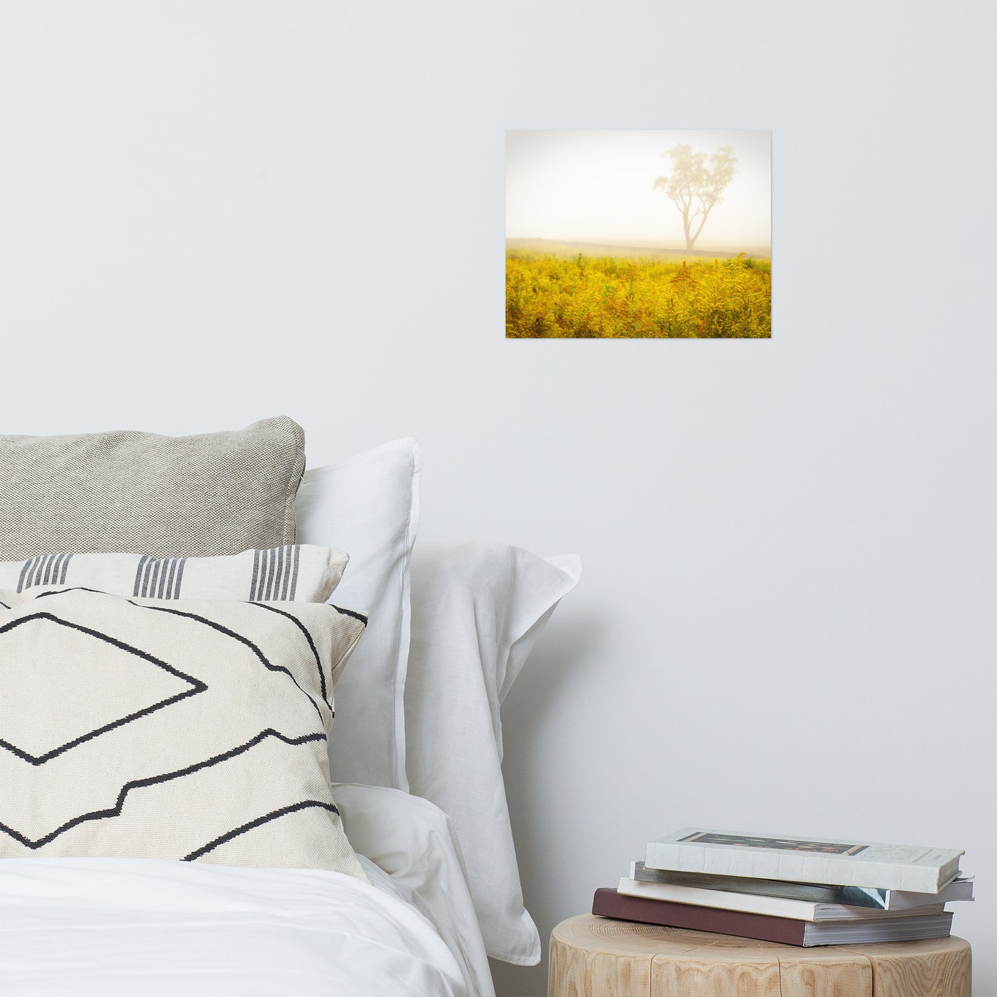 Dreams of Goldenrod and Fog Landscape Photo Loose Wall Art Prints