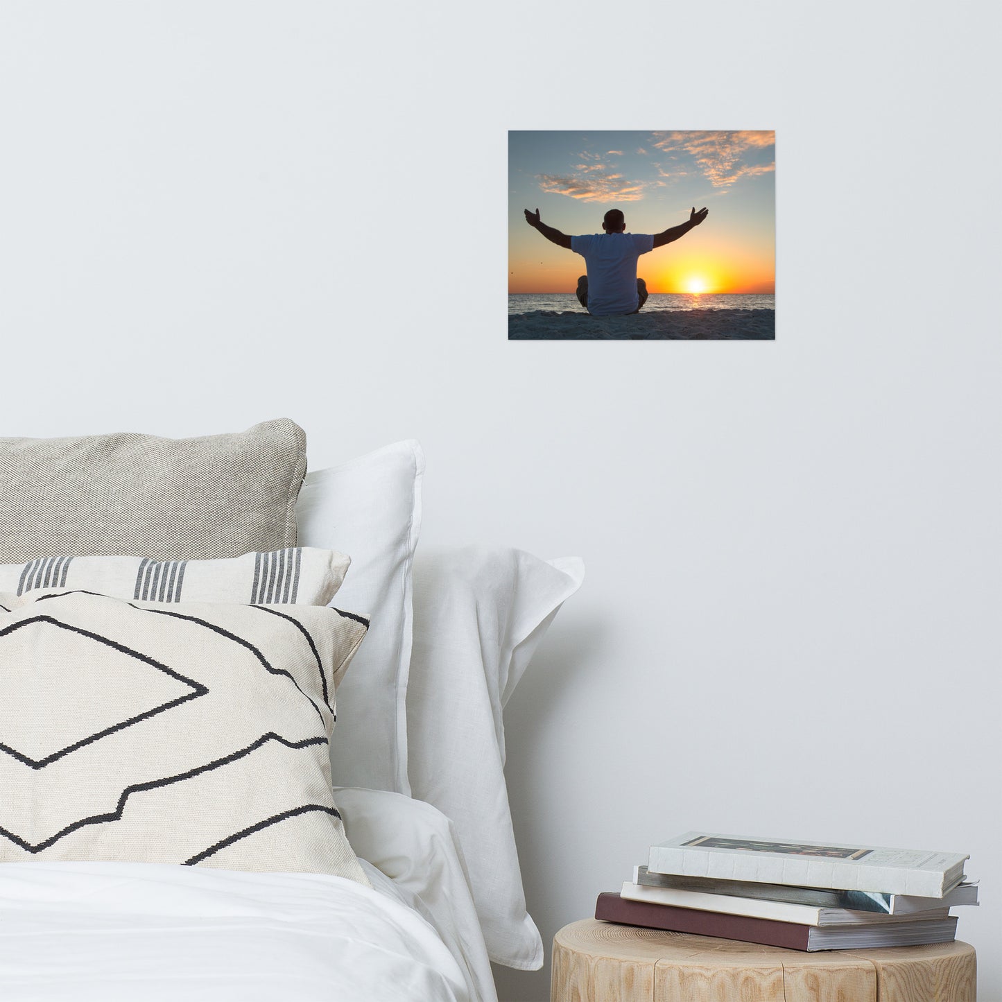 Embrace The Light Sunset Coastal Landscape Photo Paper Poster