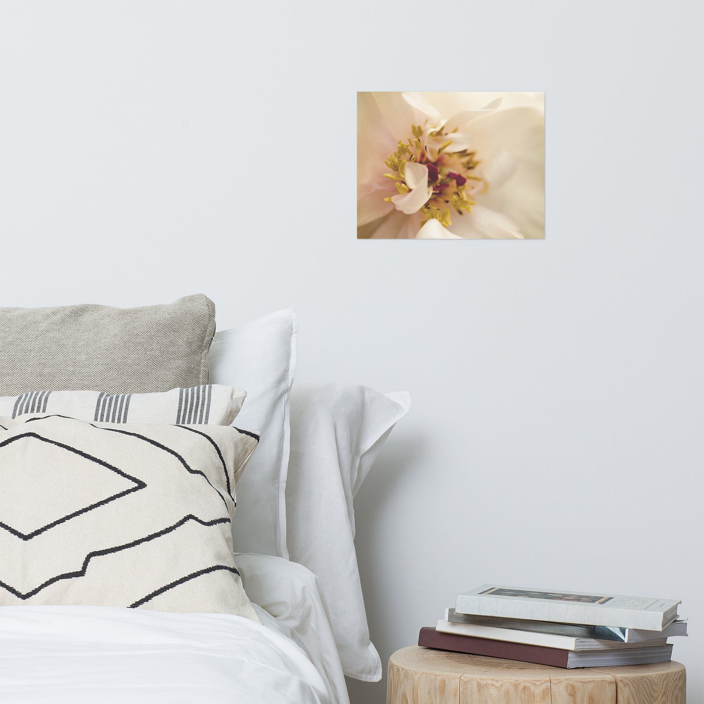 Eye of Peony Moody Midnight Floral Nature Photo Loose Unframed Wall Art Prints