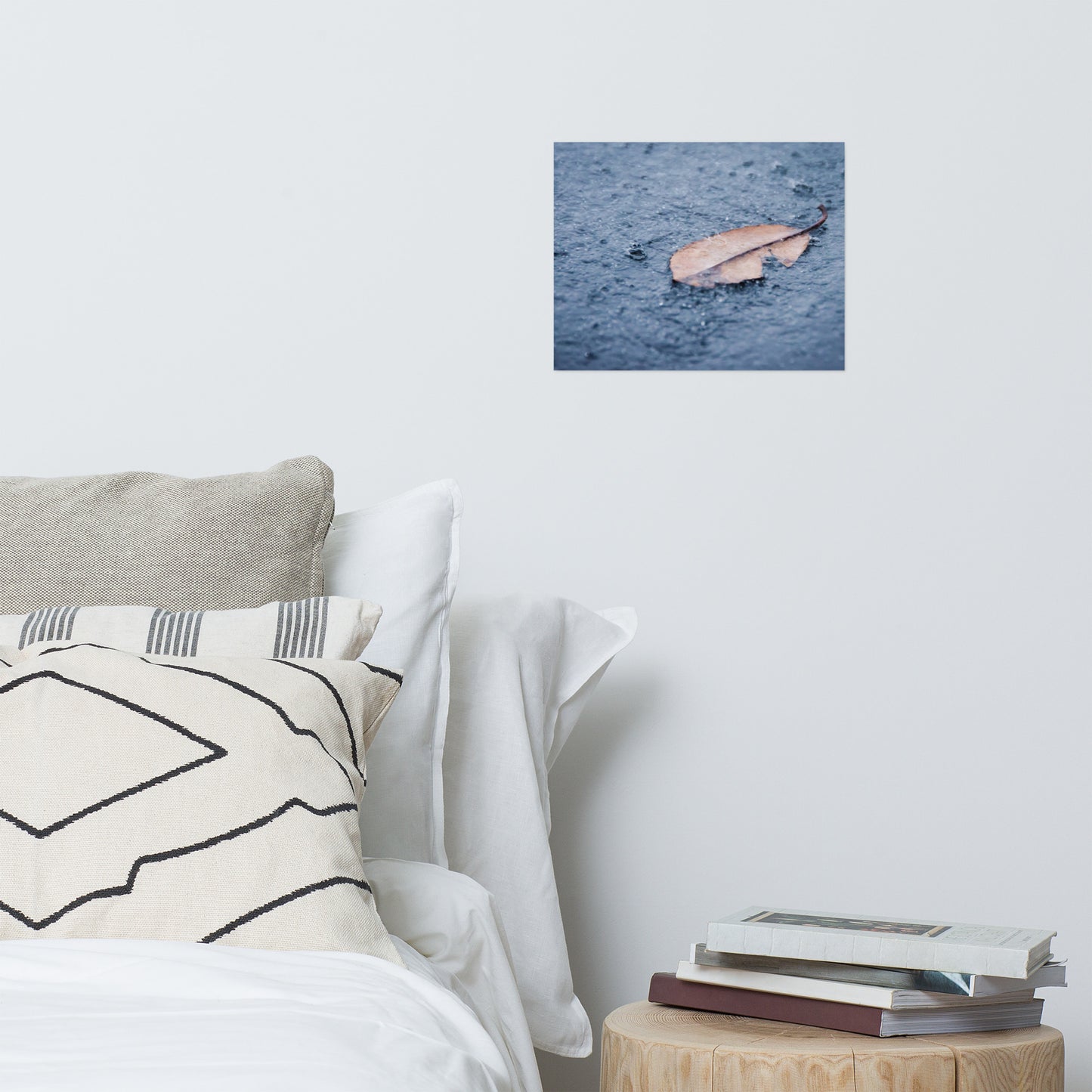 Fallen Leaf in The Rain Color Farmhouse Style Botanical Nature Photo Loose Unframed Wall Art Prints