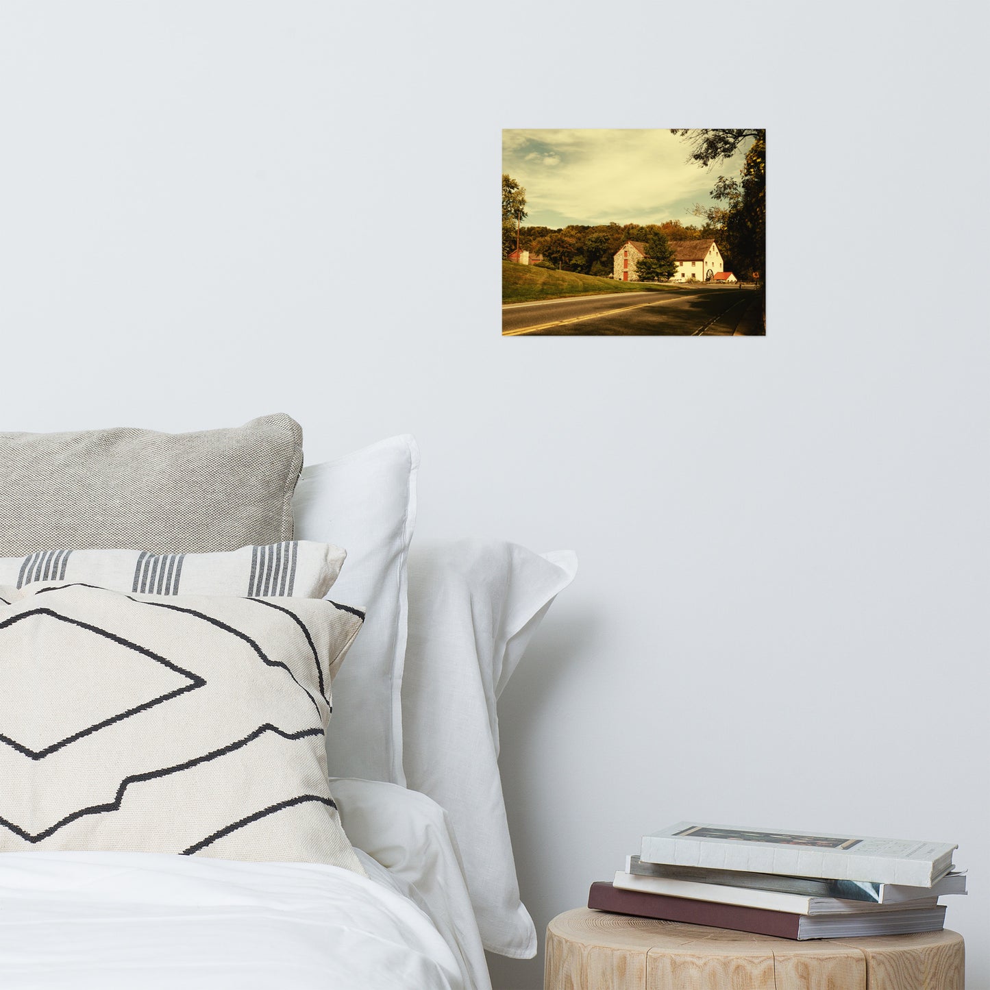 Greenbank Mill Summer Colorized Rustic Architectural Farmhouse Style Landscape Photo Loose Wall Art Prints