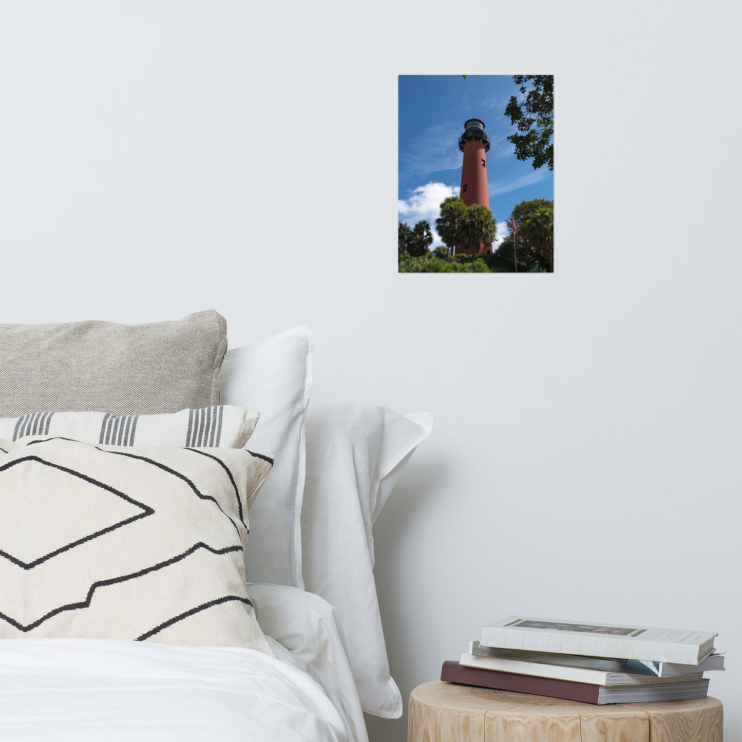 Jupiter Lighthouse 2 Color Coastal Architectural Landscape Photo Loose Wall Art Print